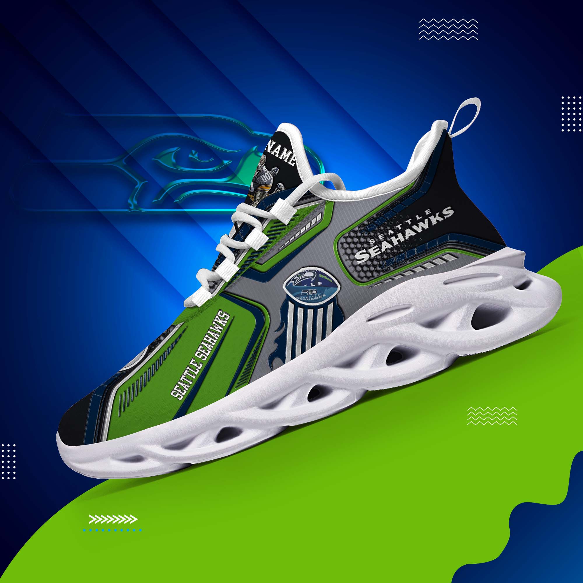 seattle seahawks white c sneakers 2026 version personalized your name sport sneakers sport gifts ph605 2119 gw9it