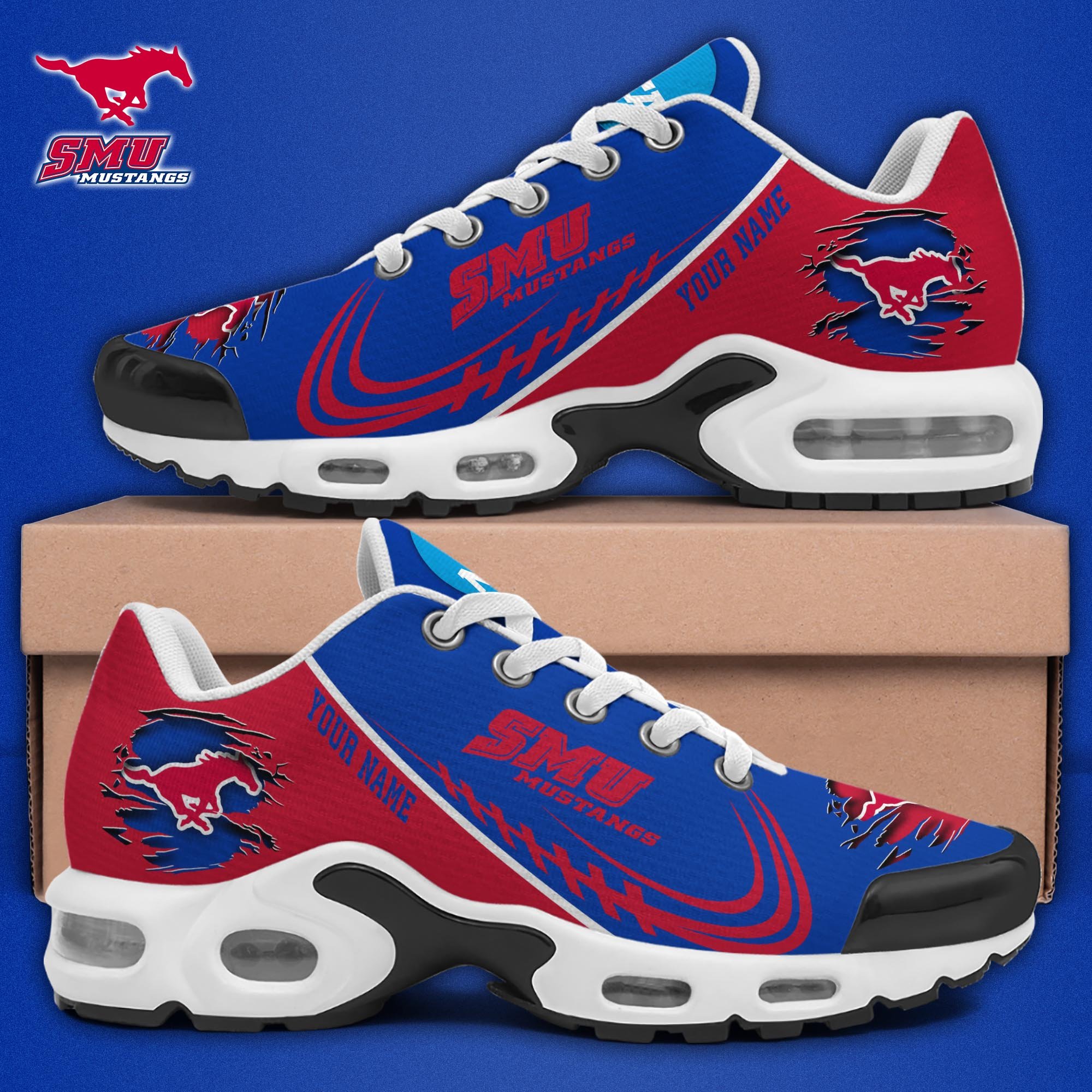 SMU Mustangs TN Shoes 2026 Version Custom Name 