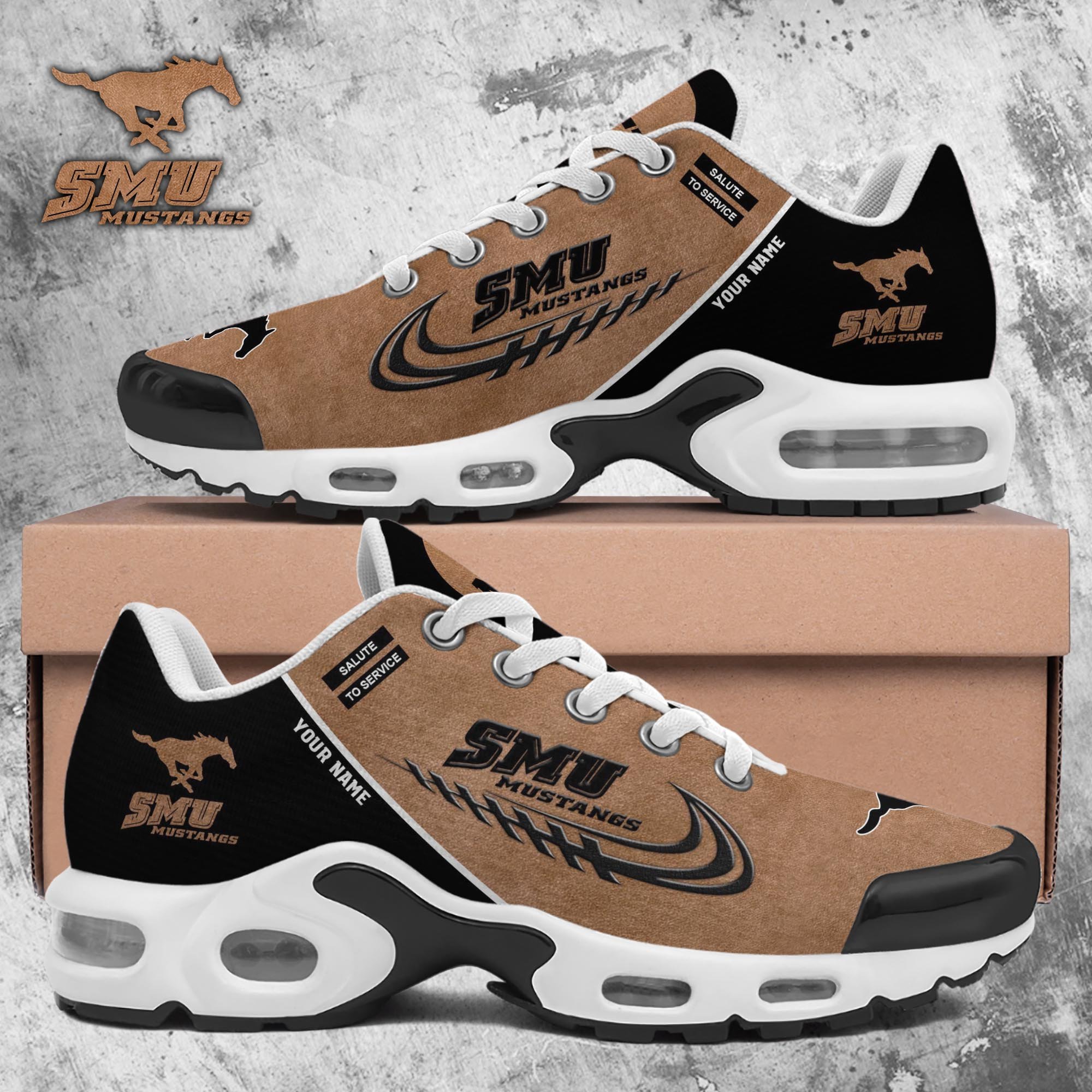 smu mustangs tn shoes 2026 version custom name shoes for football fans fan gifts ph637 7026 zzair