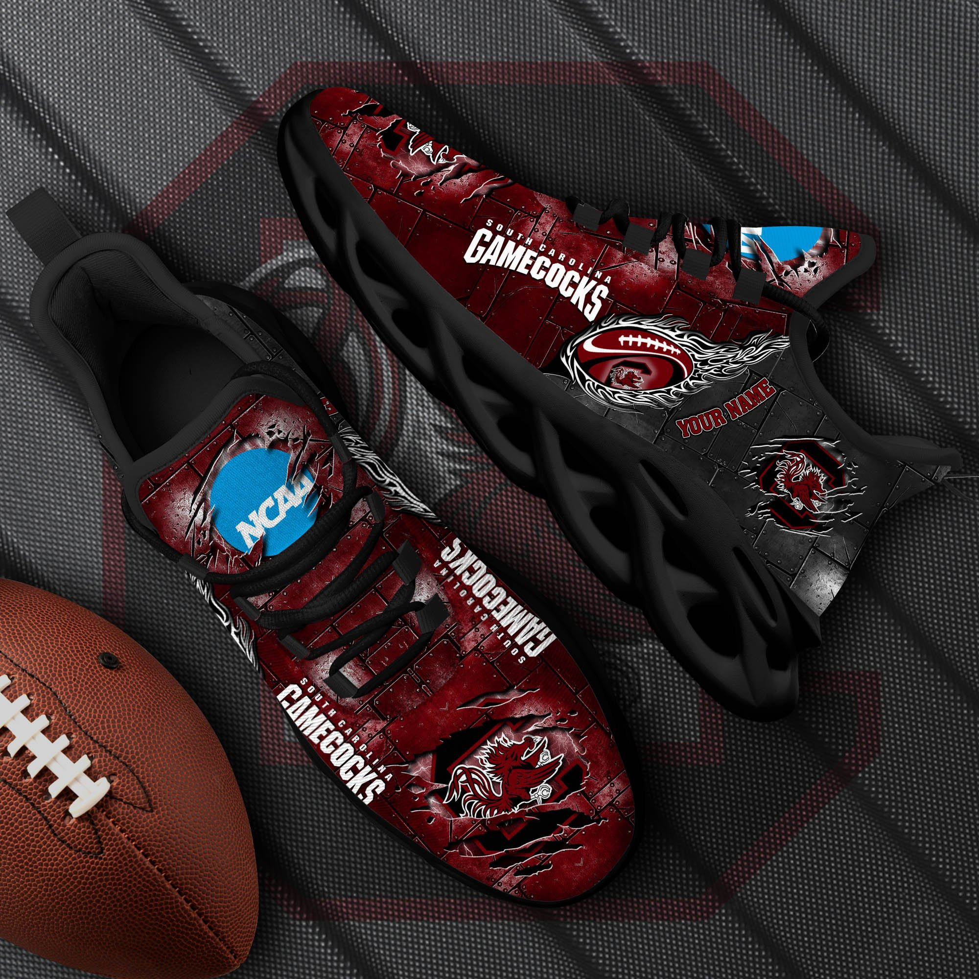 South Carolina Gamecocks Black Max Soul Shoes 2026 Versions, White Max Soul Shoes Custom Your Name PH879