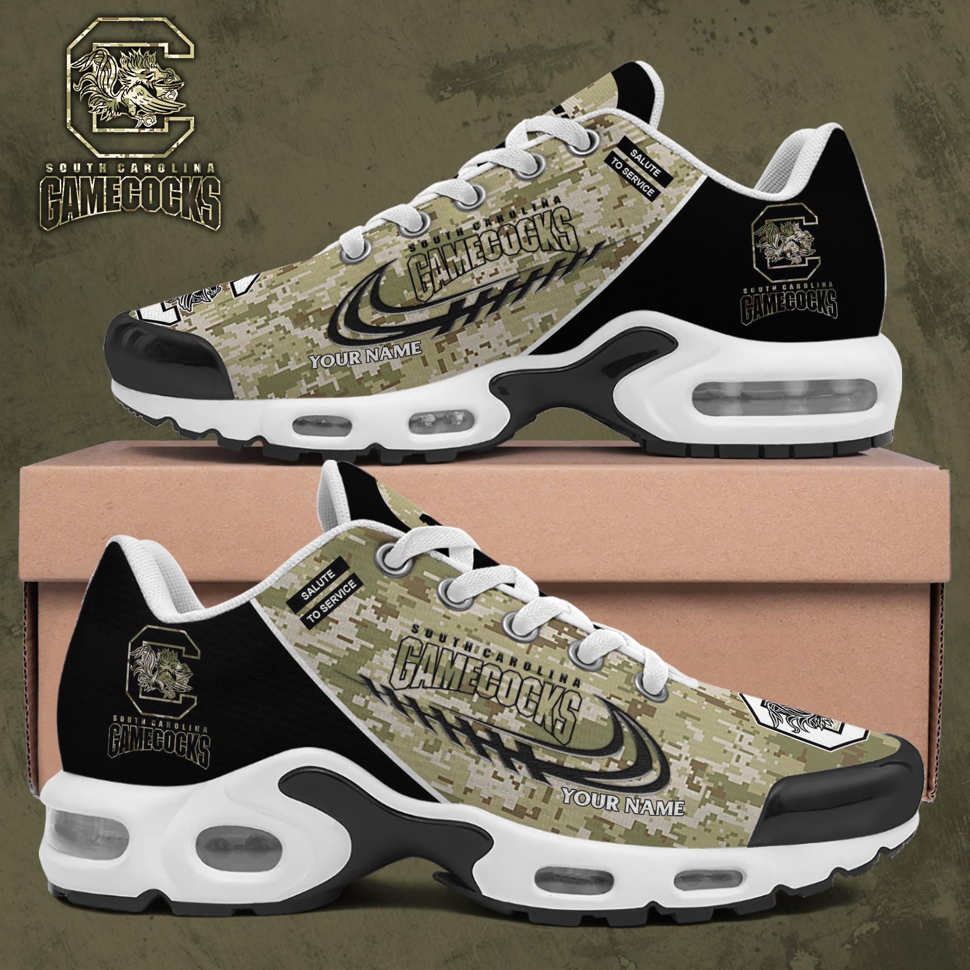 South Carolina Gamecocks TN Shoes 2026 Version Custom Name, Camouflage Shoes, Gifts For Football Lovers