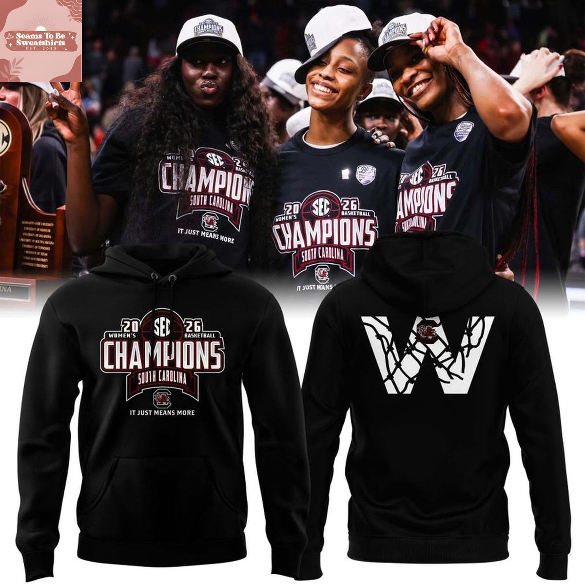 South Carolina Gamecocks Women's Basketball SEC Champions 2026 Hoodie T-Shirt 