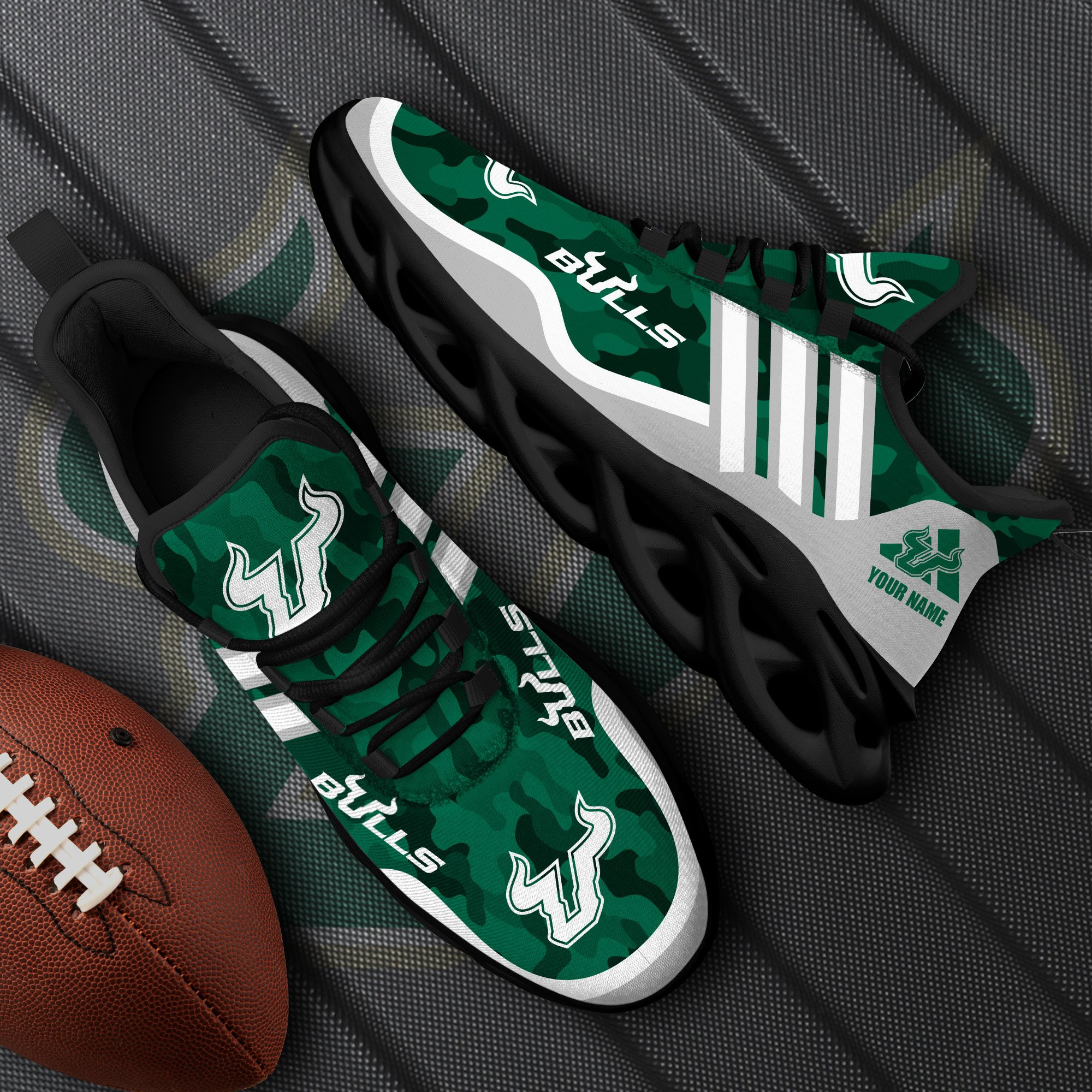 South Florida Bulls Black Max Soul Shoes 2026 Versions Custom Name 466
