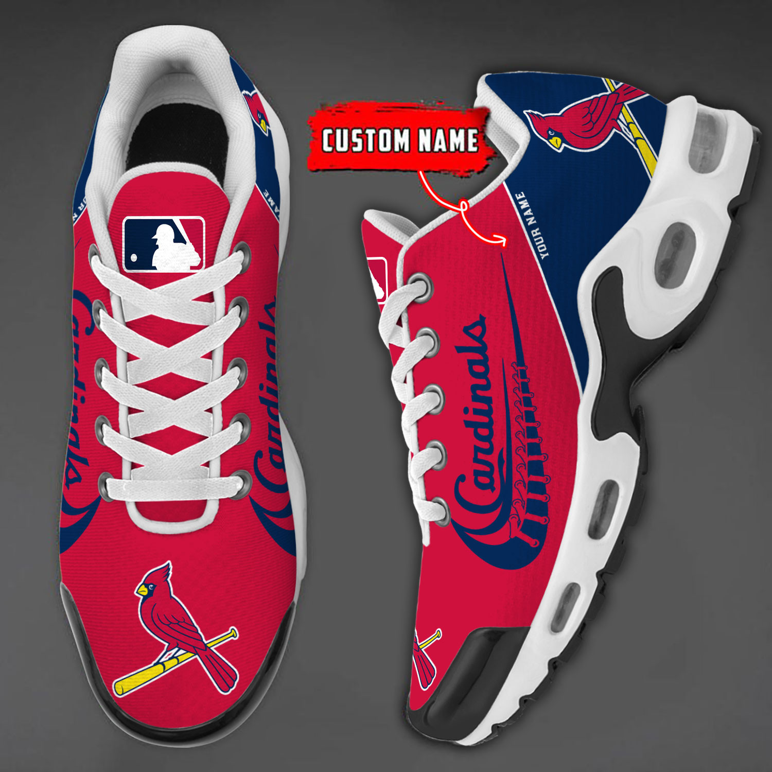 St. Louis Cardinals Team Logo Baseball God Wings Air Max Shoes Sneaker
