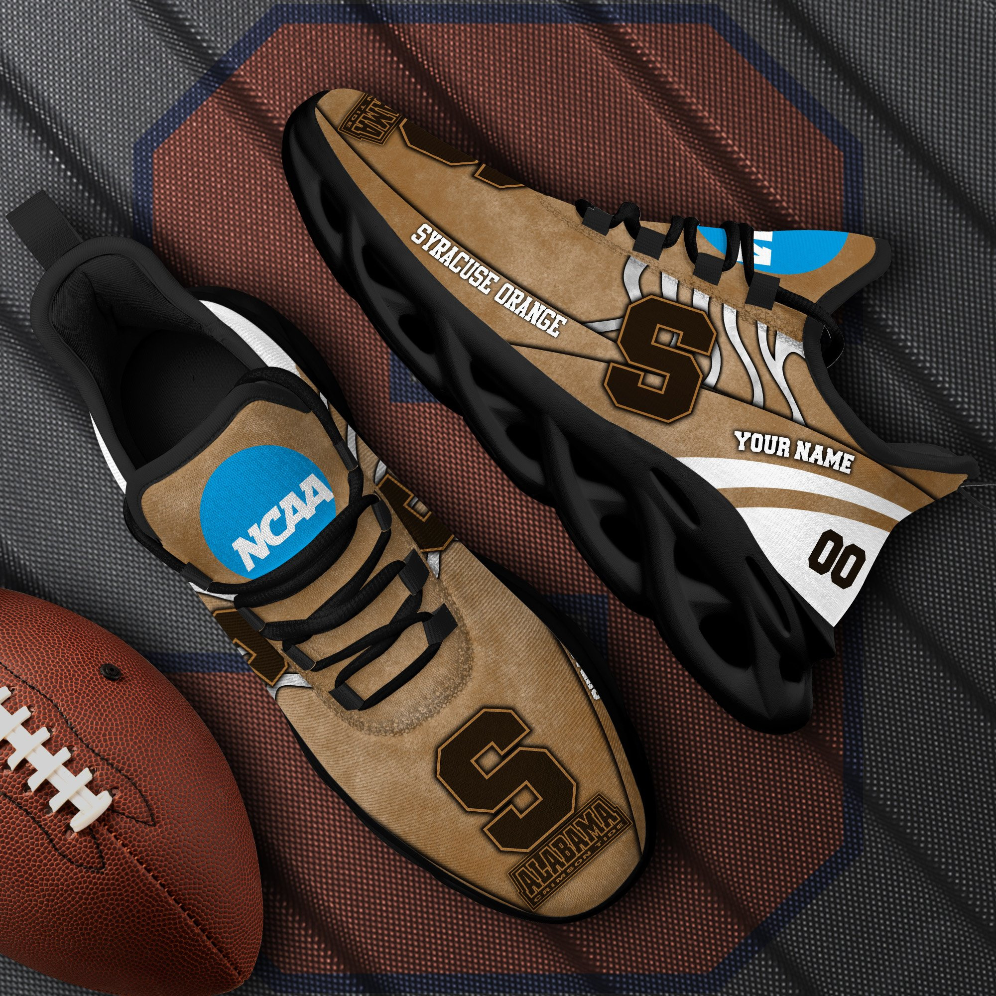 Syracuse Orange Black Max Soul Shoes 2026 Versions Custom Your Name And Number 312