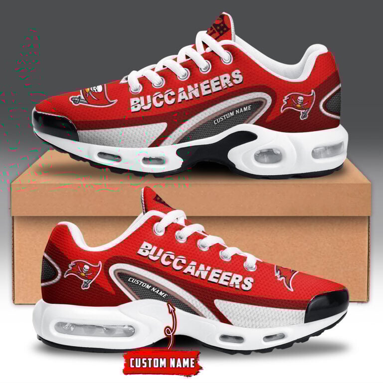 Tampa Bay Buccaneers Personalized Name Team Logo Mix Colors Oval Line TN Air Max Shoes Air Cushion Sneakers