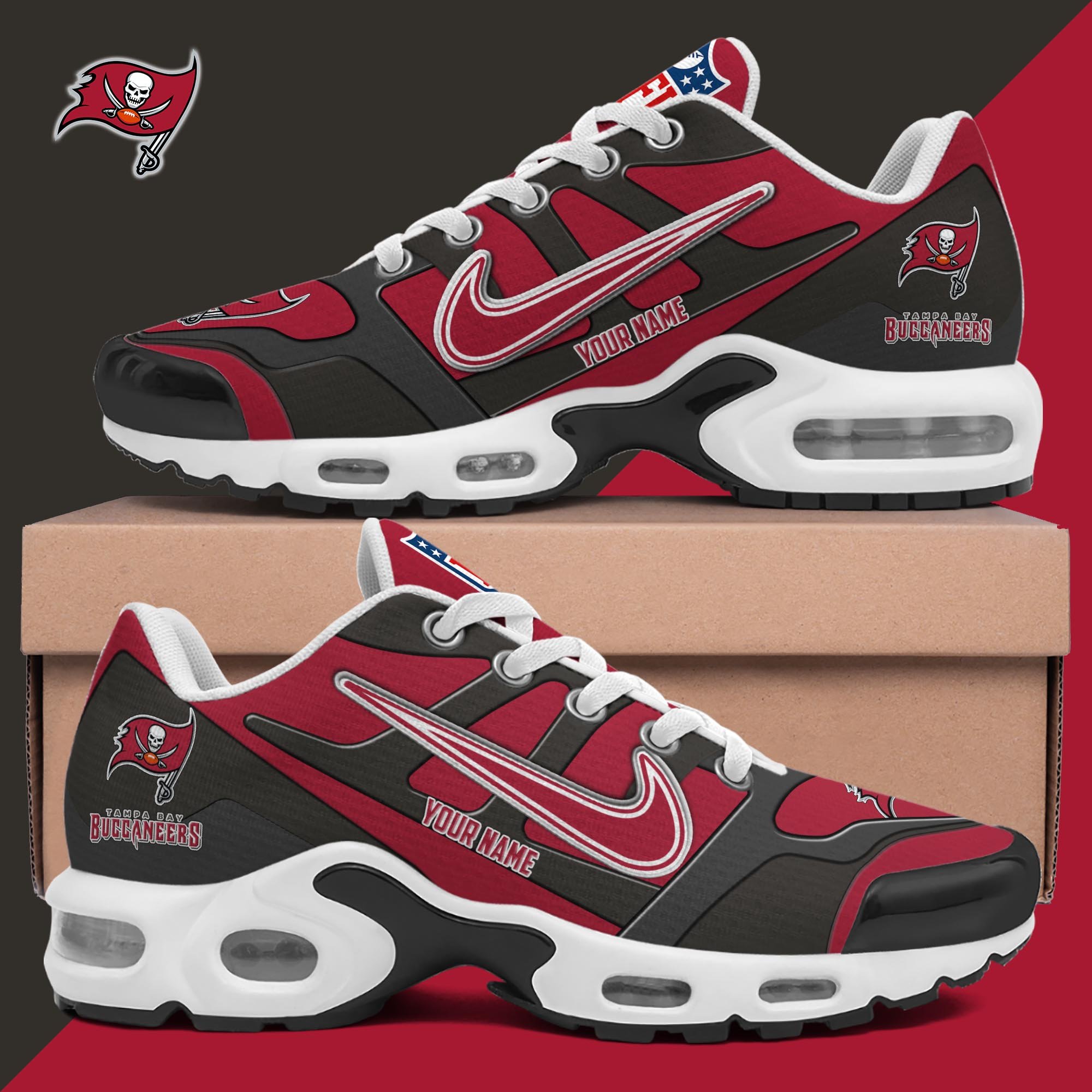 Tampa Bay Buccaneers TN Shoes Custom Your Name 