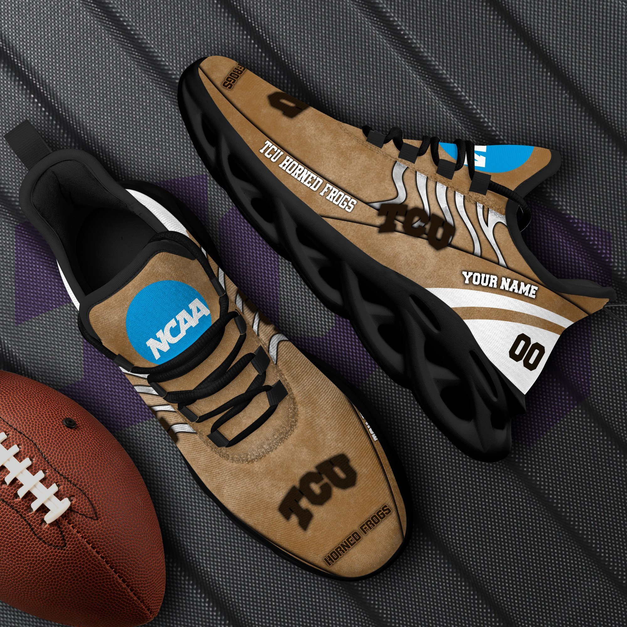 tcu horned frogs black max soul shoes 2026 versions custom your name and number 312 8882 fyu26