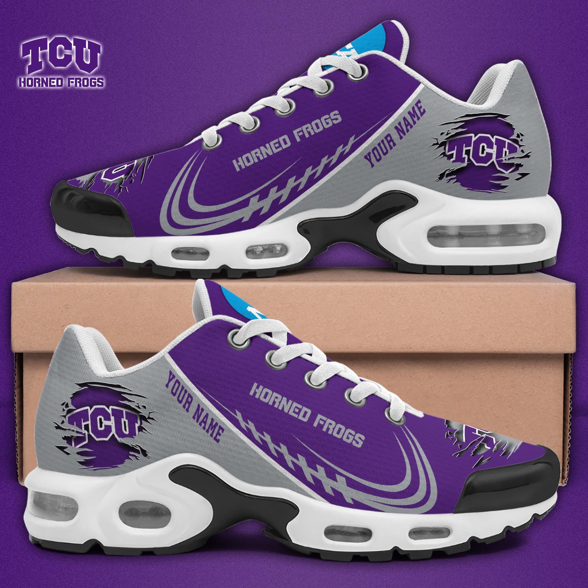 tcu horned frogs tn shoes 2026 version custom name 5974 towl9