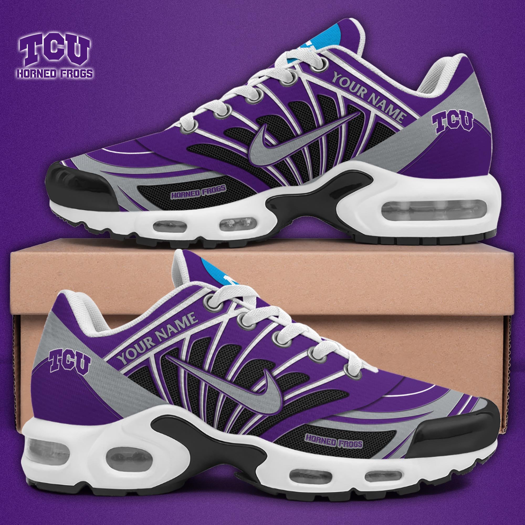 TCU Horned Frogs TN Shoes 2026 Version Custom Name 