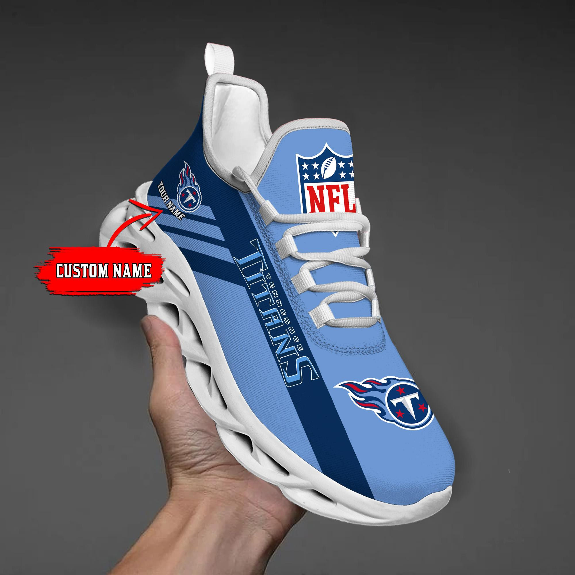 tennessee titans black max soul shoes 2026 versions custom name 635 5672