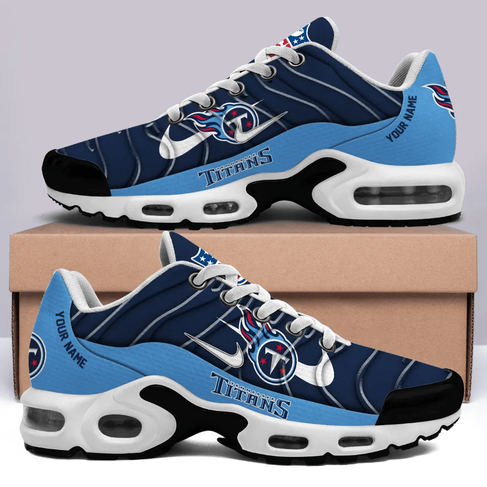 Tennessee Titans Personalized Name Team Mix Colors V4 TN Air Max Shoes Air Cushion Sneakers