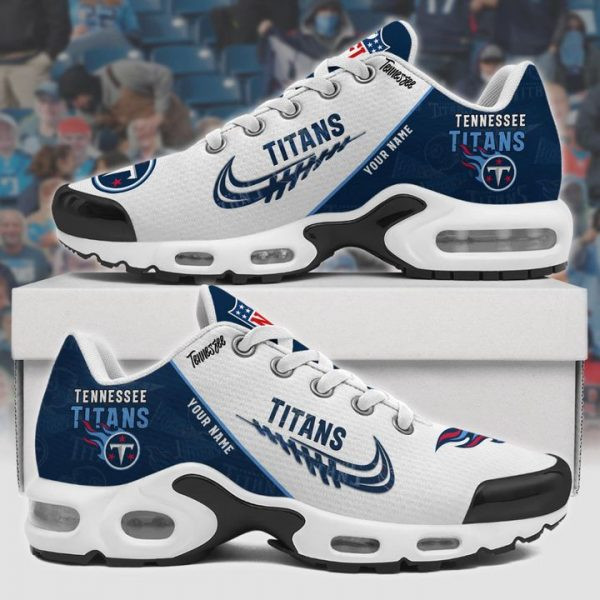 Tennessee Titans Personalized Name Team Mix Colors Wing Logo TN Air Max Shoes Air Cushion Sneakers