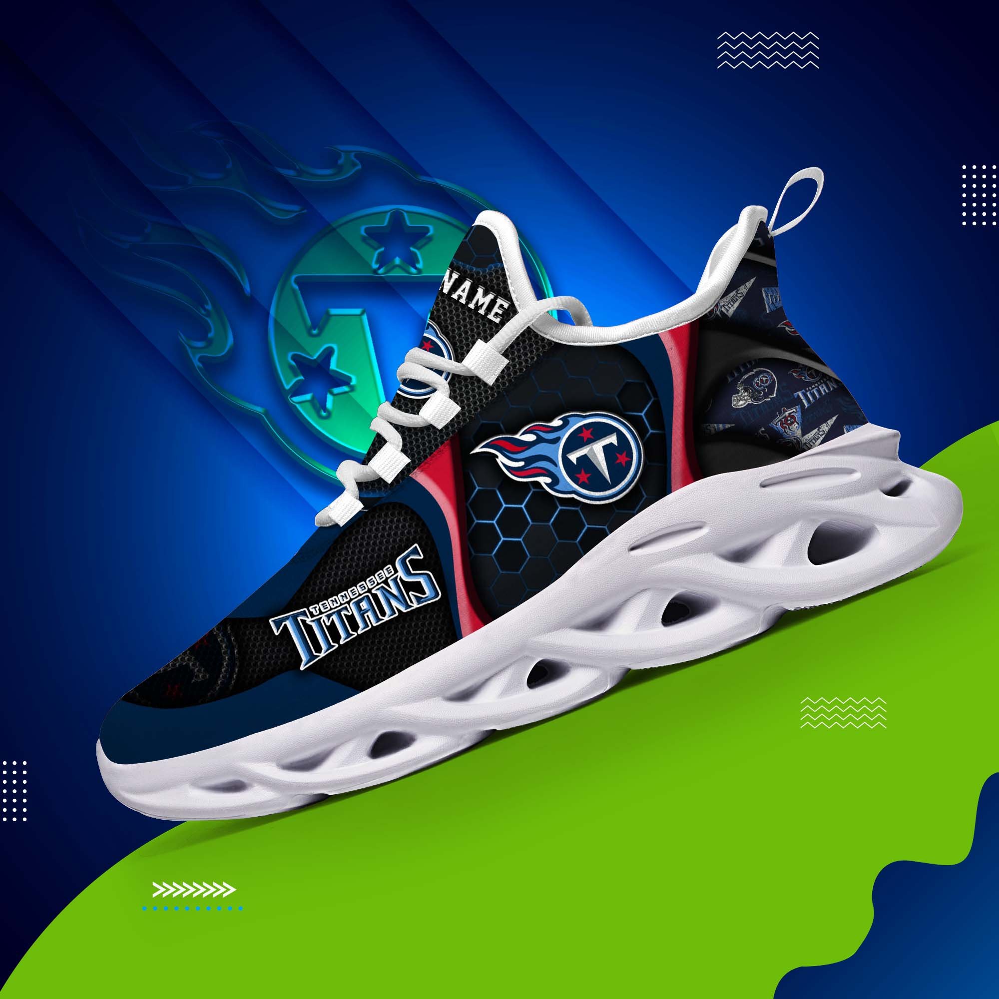 tennessee titans white c sneakers 2026 version personalized your name 432 8894 vft79