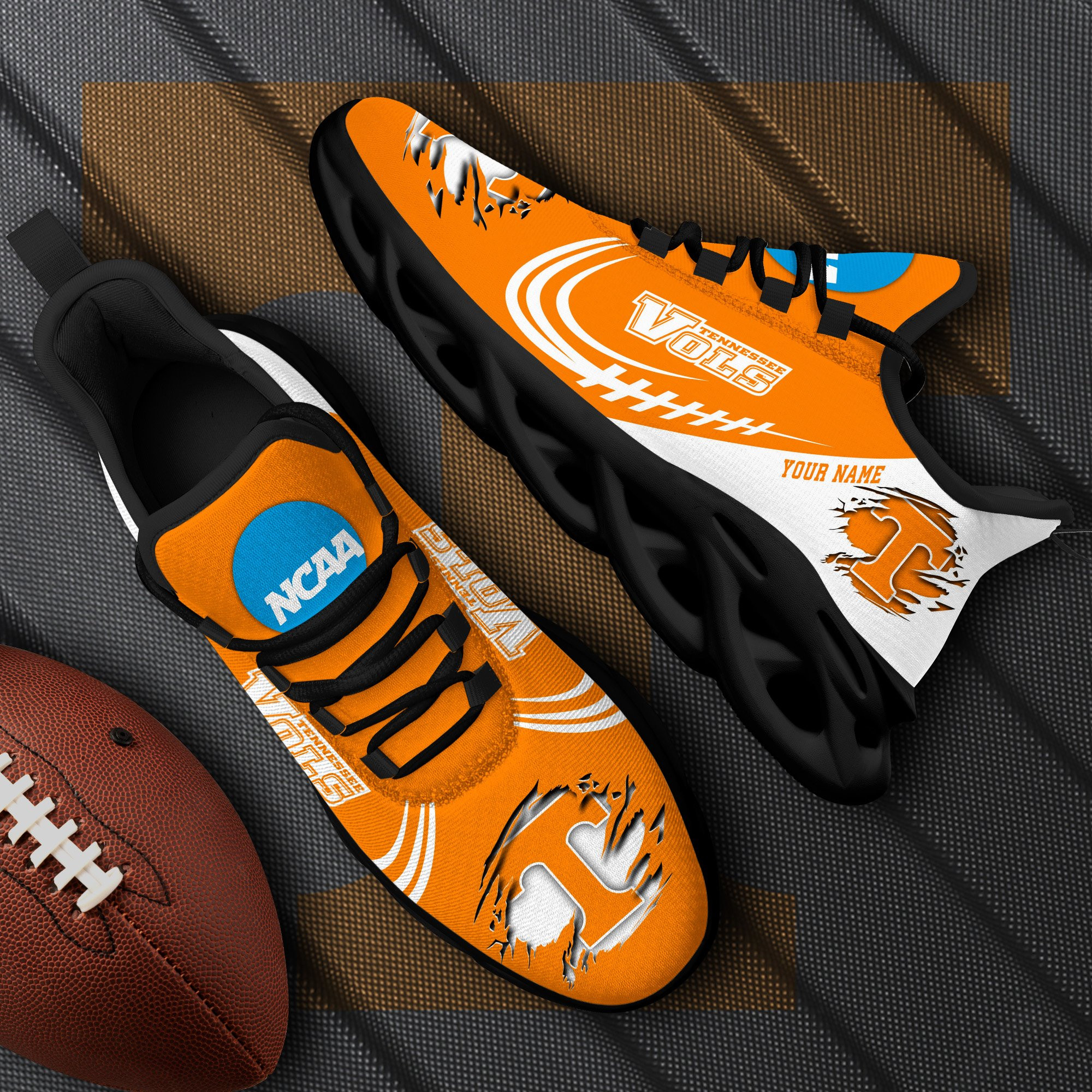Tennessee Volunteers Black Max Soul Shoes 2026 Versions Custom Name 016