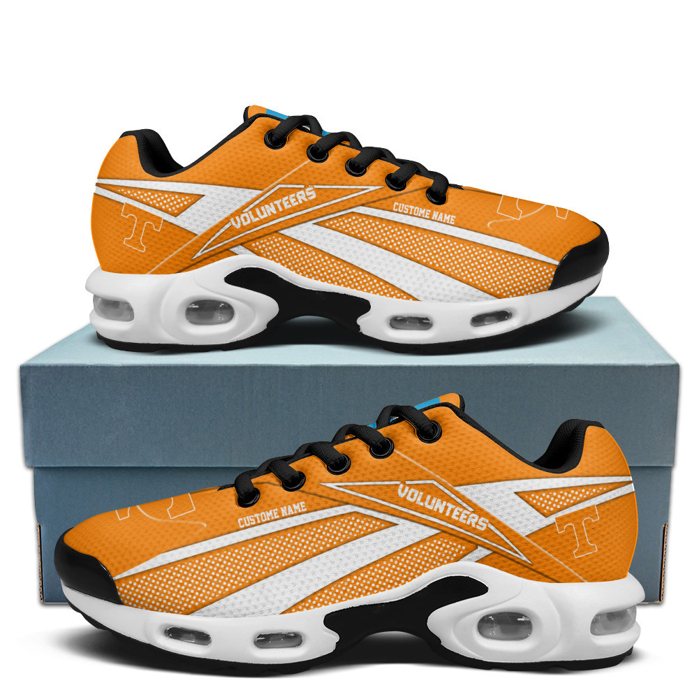 Tennessee Volunteers Personalized Name Team Colors Supersonic Line Pattern TN Air Max Shoes Air Cushion Sneakers