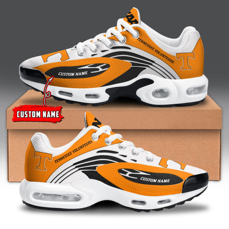 Tennessee Volunteers Personalized Name Team Logo Mix Colors Wave Line TN Air Max Shoes Air Cushion Sneakers