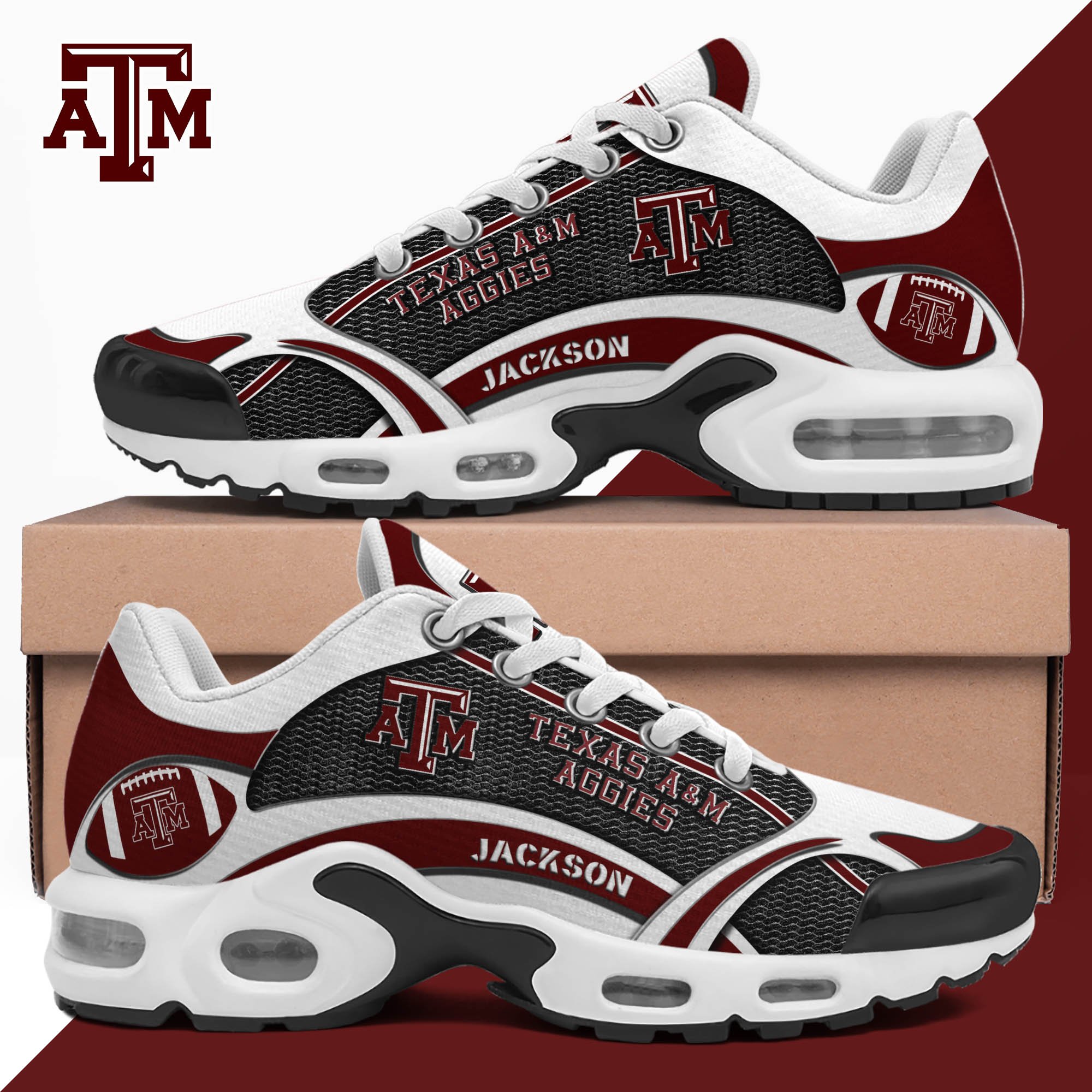 Texas A#038M Aggies Team TN Shoes 2026 Version Custom Name 889