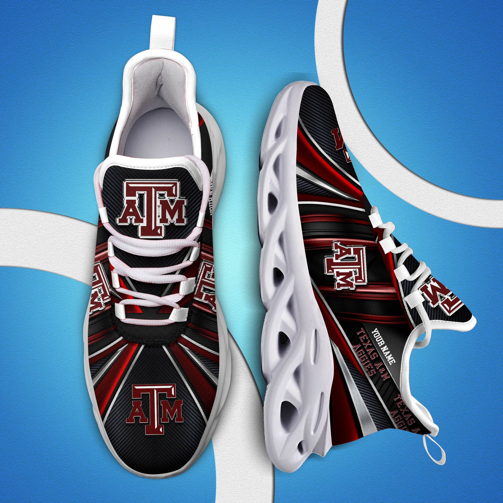 texas a%23038m aggies white c sneakers 2026 version personalized your name sport team sneakers sport gifts ph892 5048