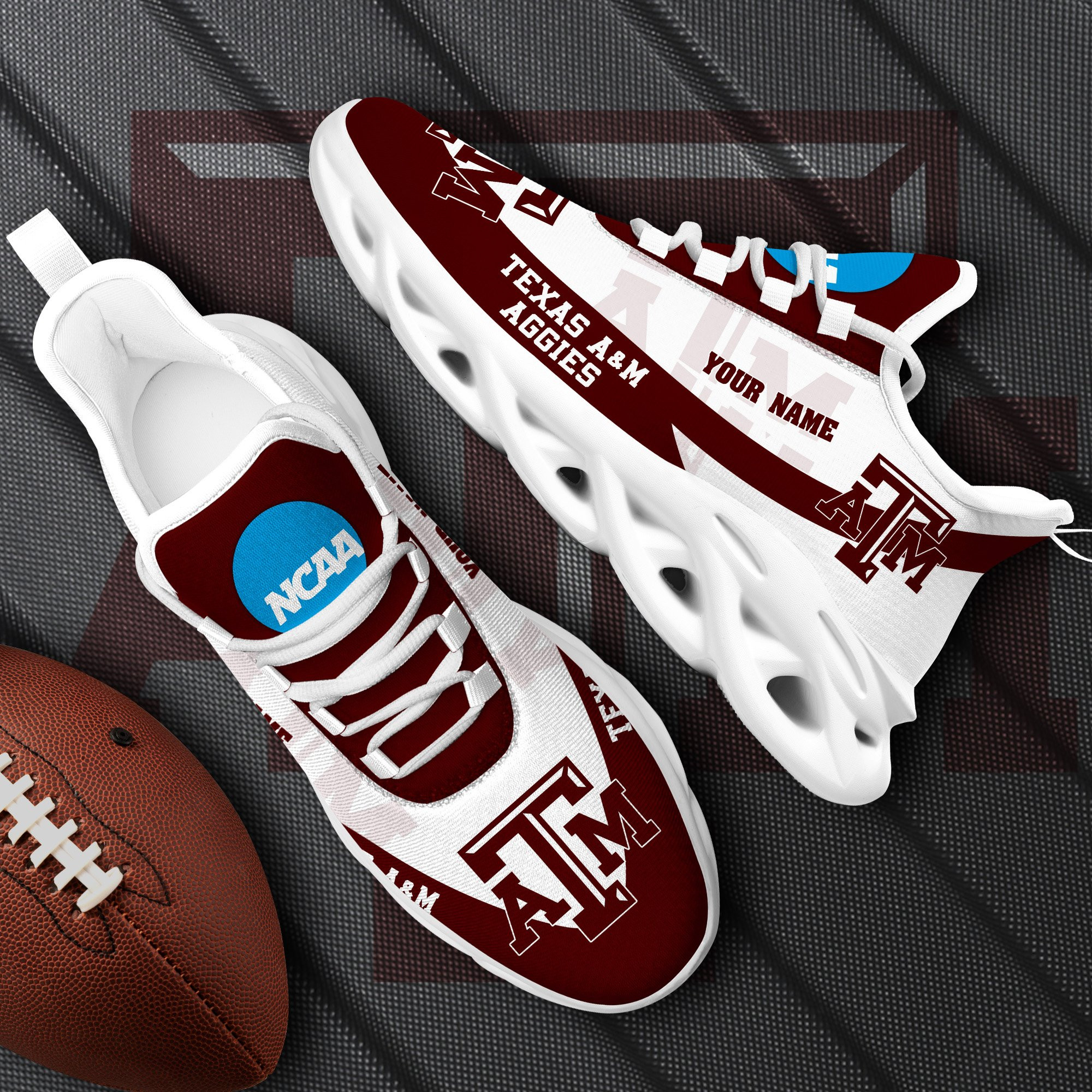texas a%23038m aggies white max soul shoes 2026 versions custom your name sports gift for fan ph019 5948 0v812