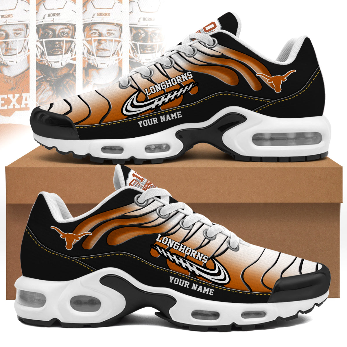 texas longhorns personalized air max shoes 4164 bfvrs
