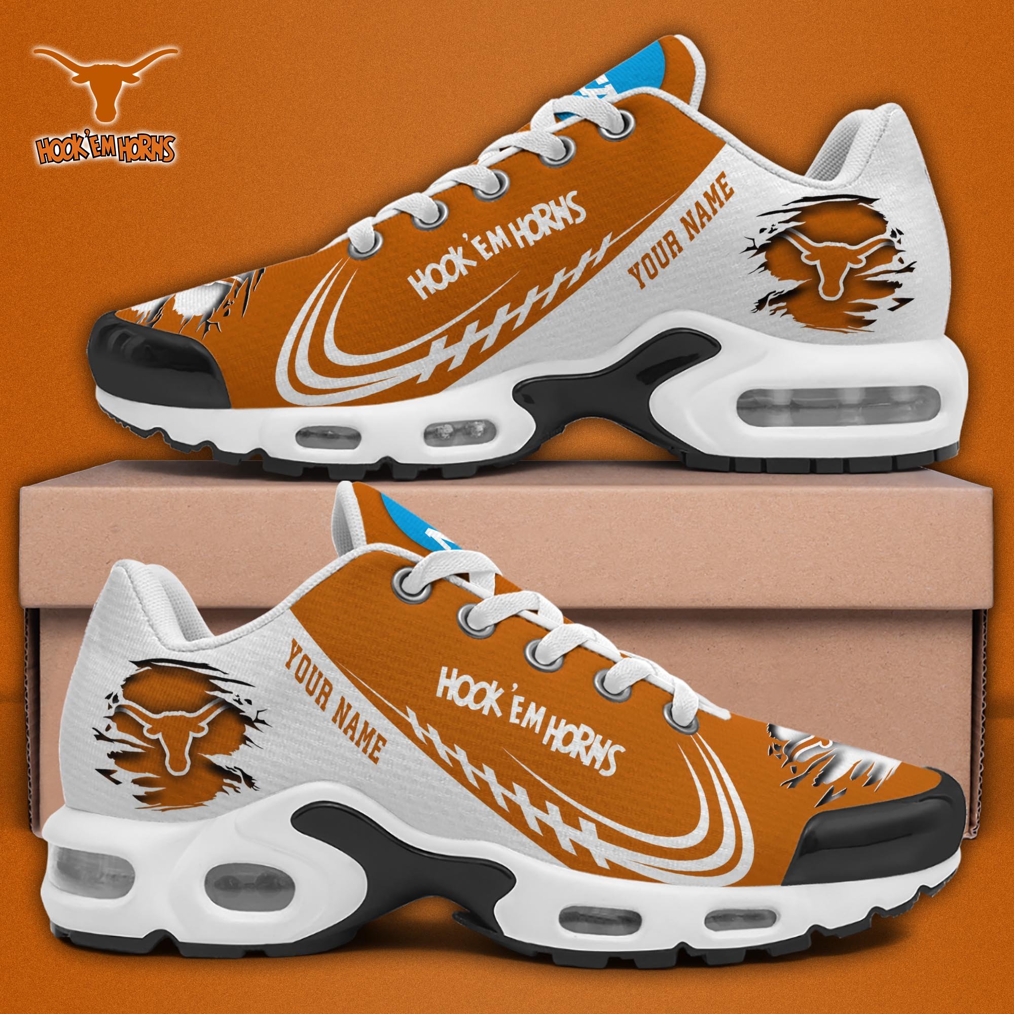 Texas Longhorns TN Shoes 2026 Version Custom Name 