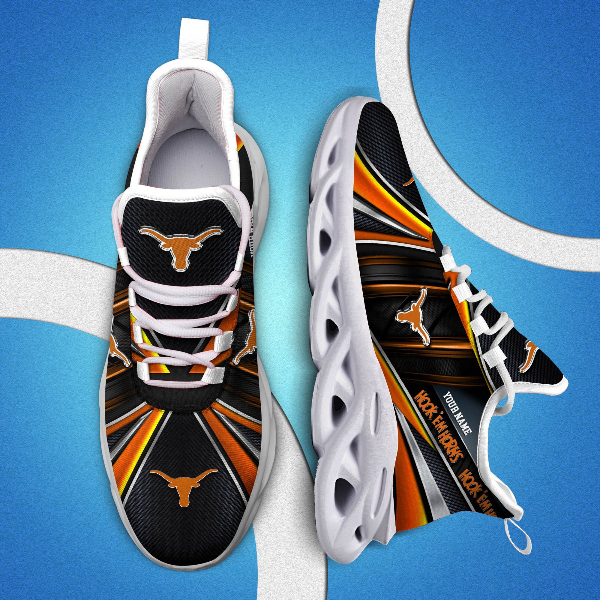 texas longhorns white c sneakers 2026 version personalized your name sport team sneakers sport gifts ph892 3066 wiua4