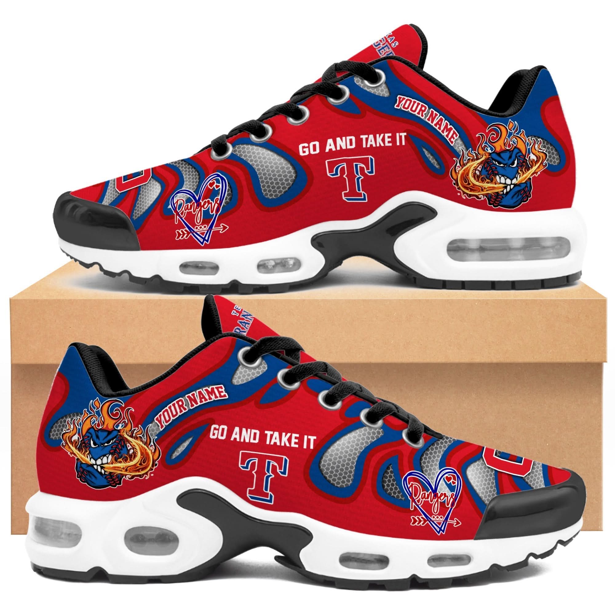 Texas Rangers  Personalized Air Max Shoes 