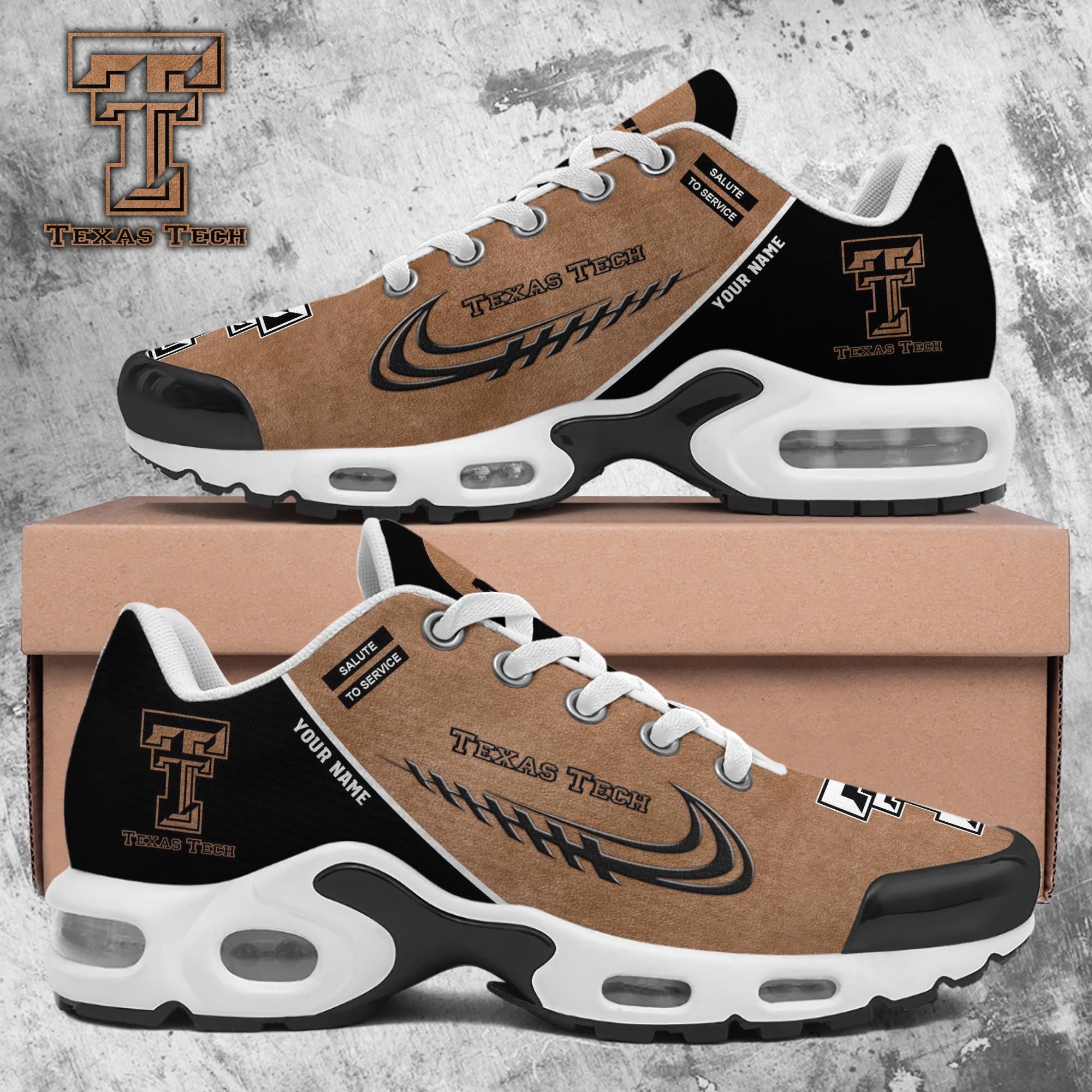 Texas Tech Red Raiders TN Shoes 2026 Version Custom Name, Shoes For Football Fans, Fan Gifts PH637