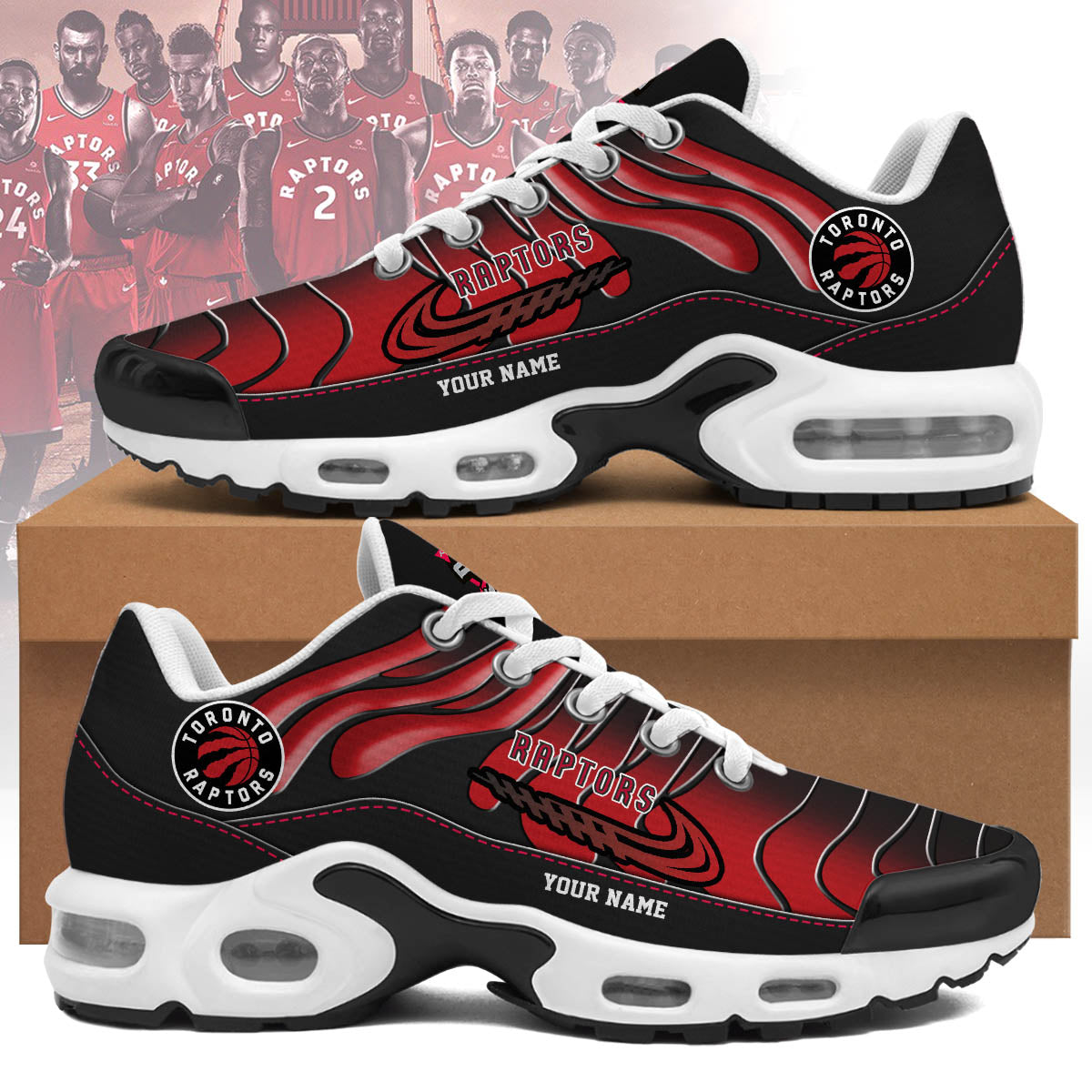 toronto raptors personalized air max shoes 6822 duuhc