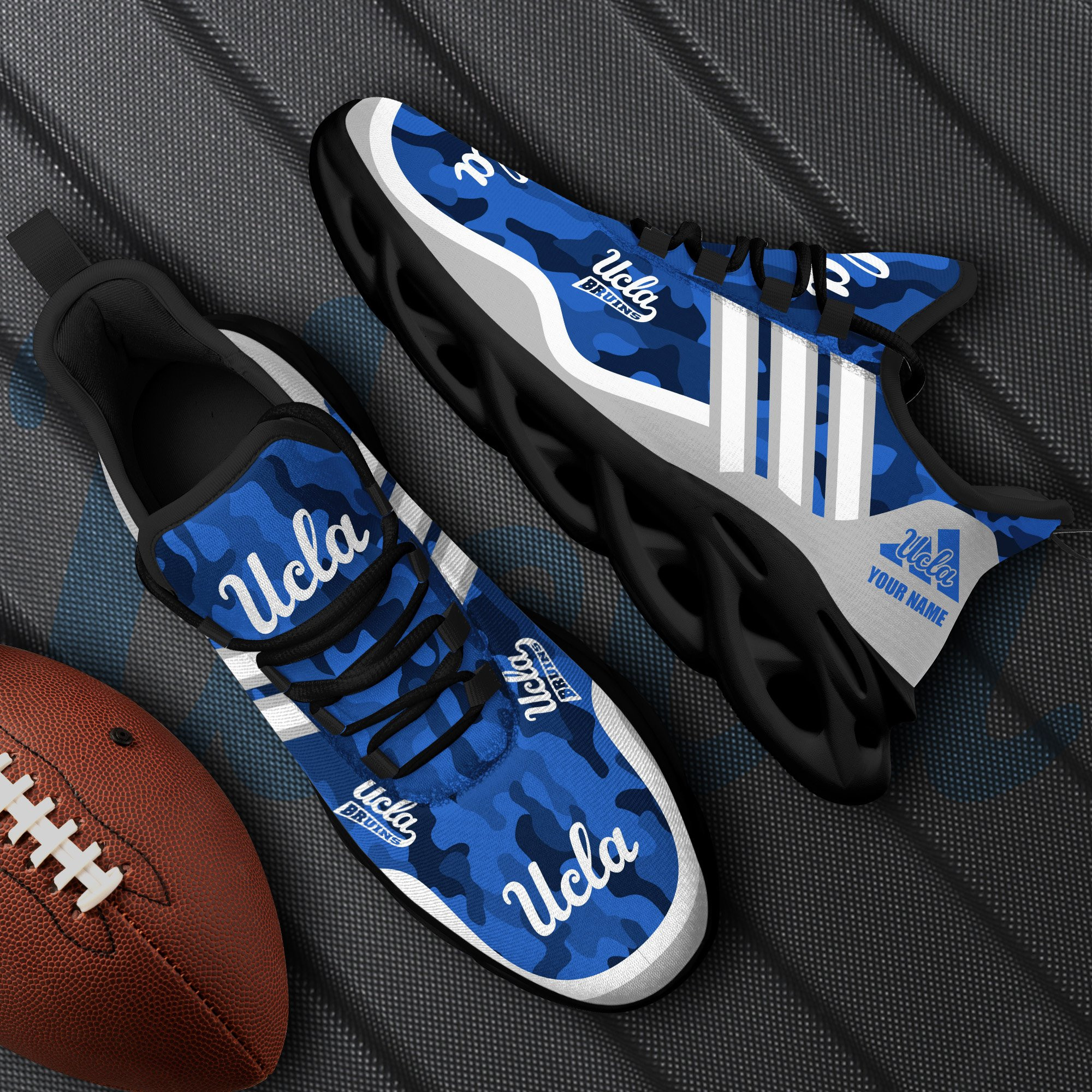 UCLA Bruins Black Max Soul Shoes 2026 Versions Custom Name 466