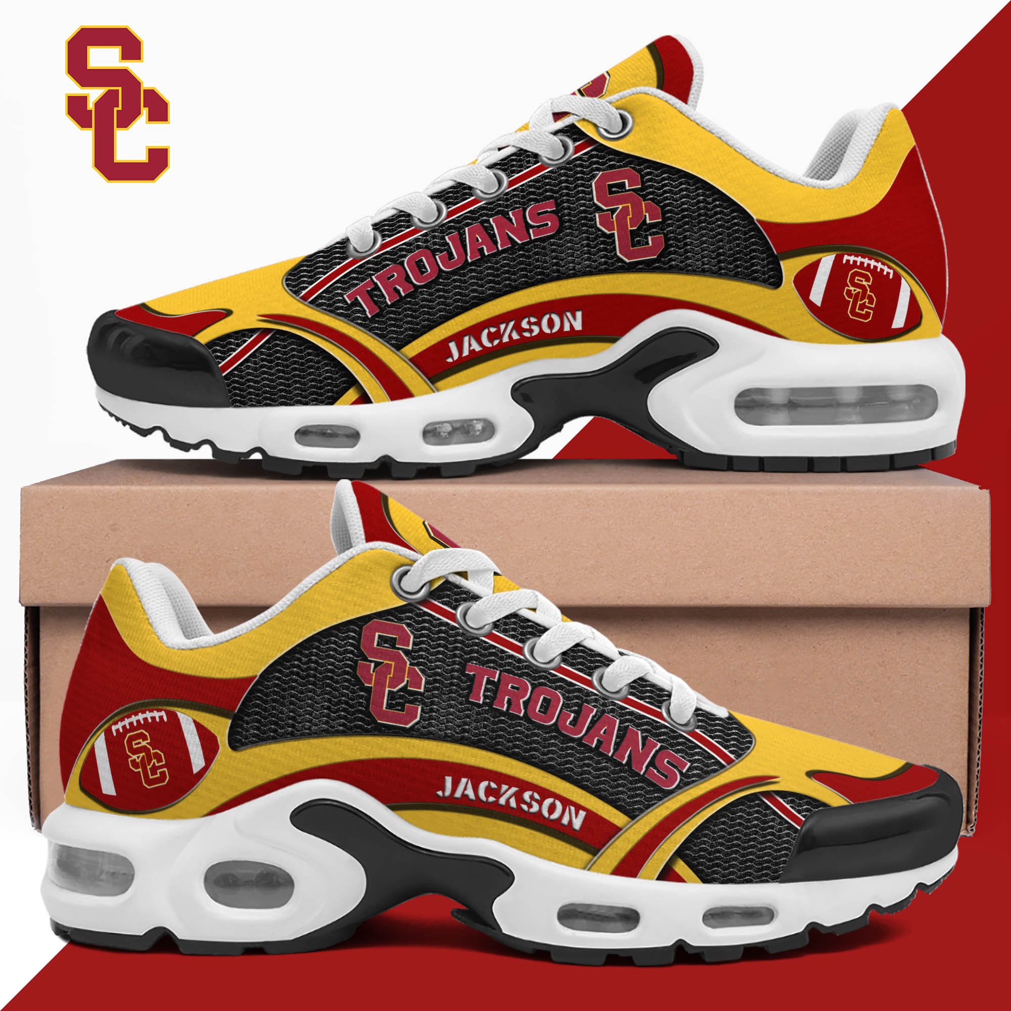 USC Trojans Team TN Shoes 2026 Version Custom Name 889