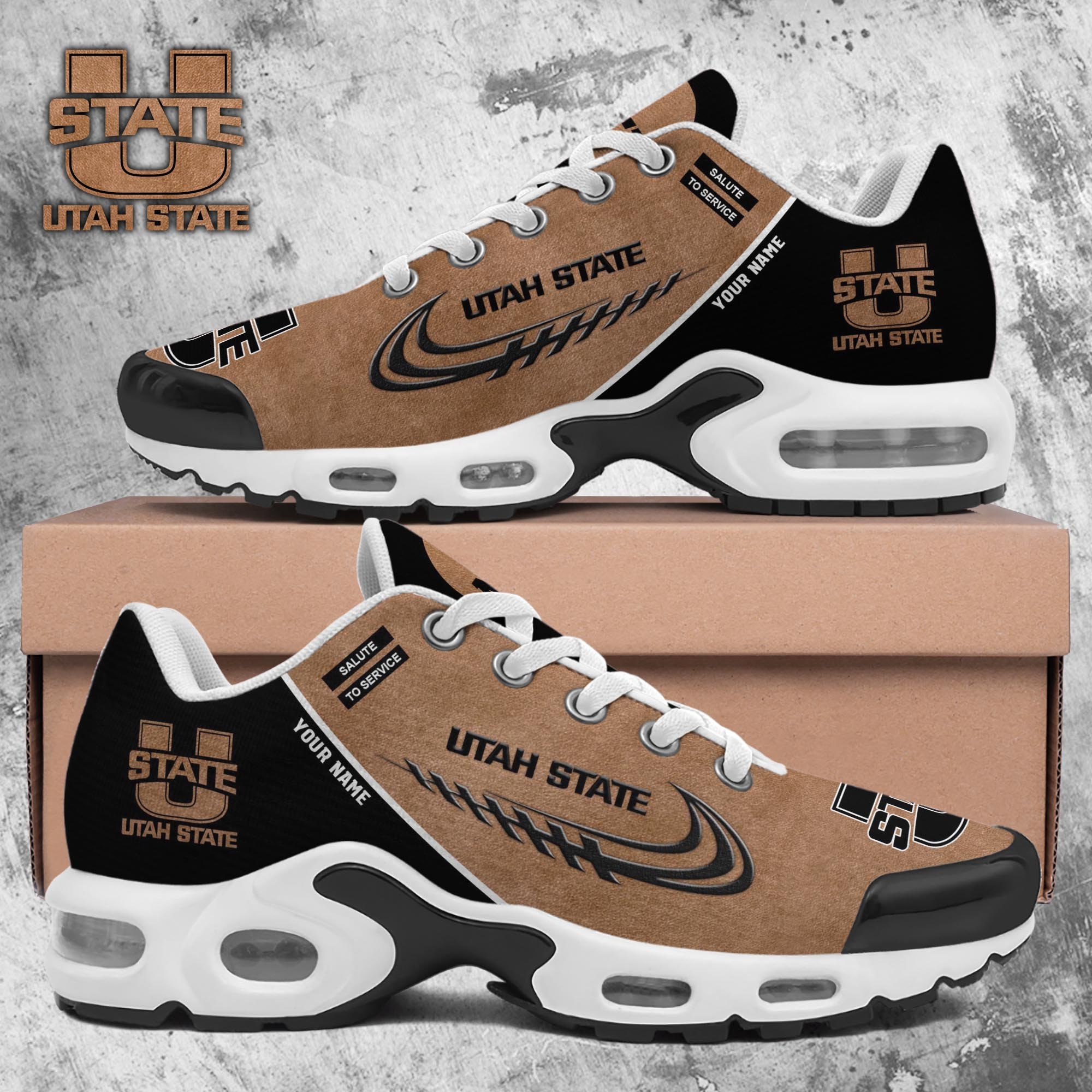 utah state aggies tn shoes 2026 version custom name shoes for football fans fan gifts ph637 8789 iunsd
