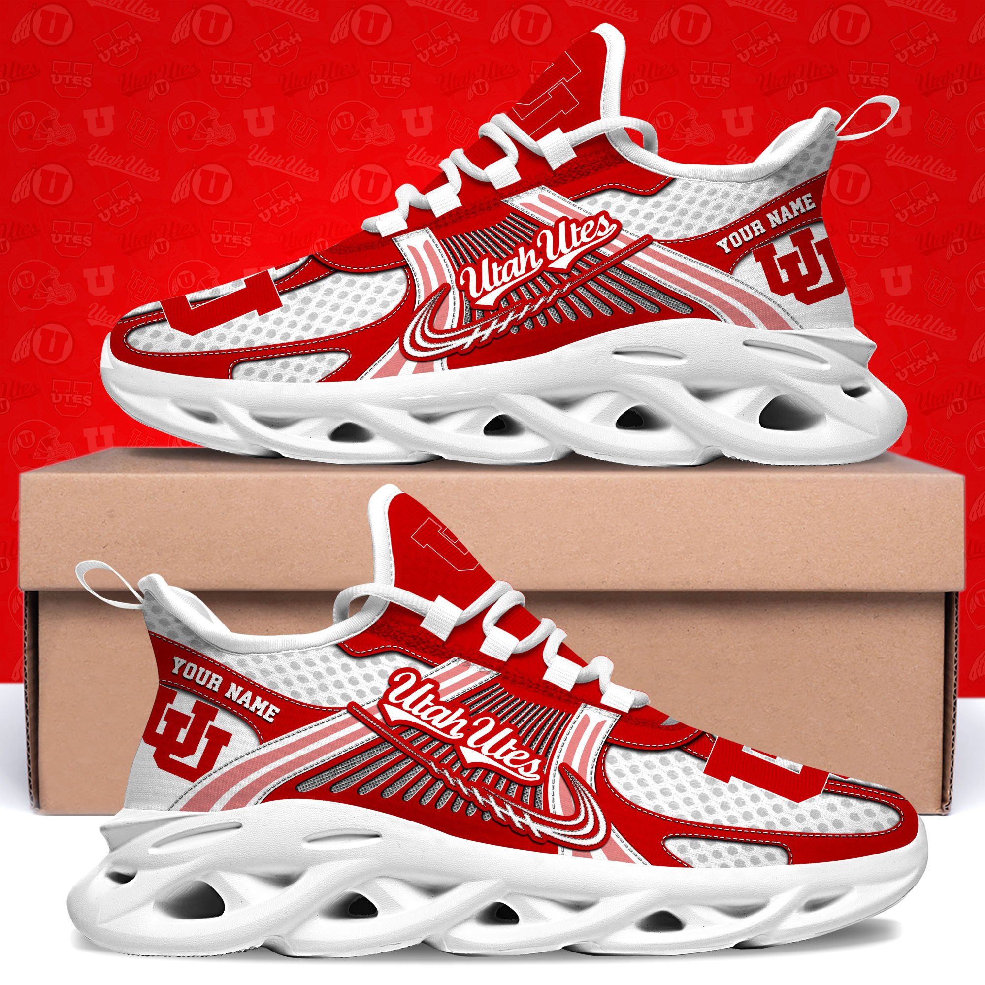 utah utes clunky sneakers custom your name sport sneakers sport gifts for fan gifts for him 9458 r1w9p