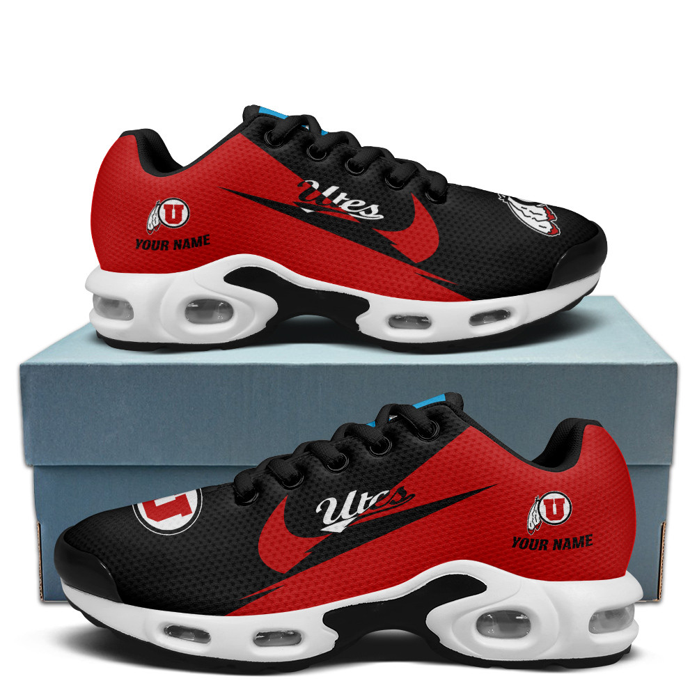 Utah Utes Personalized Name Team Logo Wings Of God Pattern TN Air Max Shoes Air Cushion Sneakers