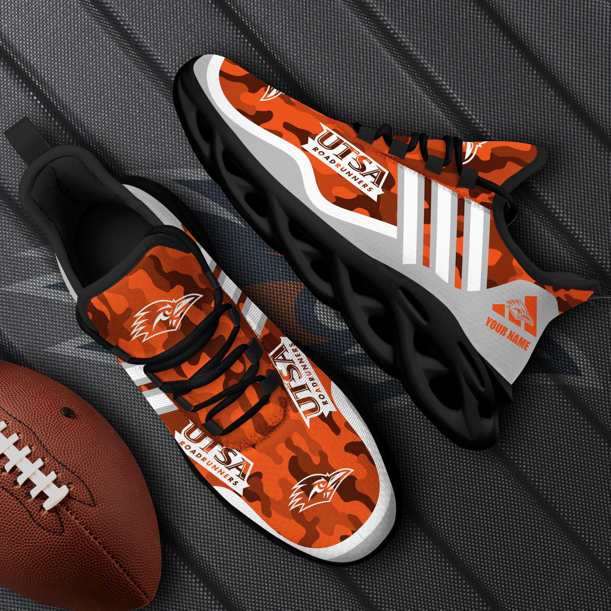 UTSA Roadrunners Black Max Soul Shoes 2026 Versions Custom Name 466