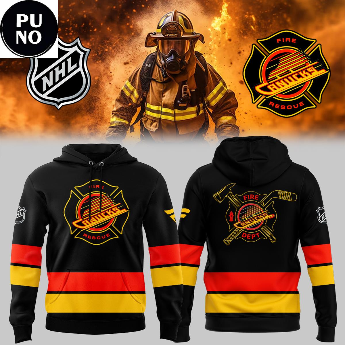 Vancouver Canucks Firefighter Night 2026 Hoodie Shirt 