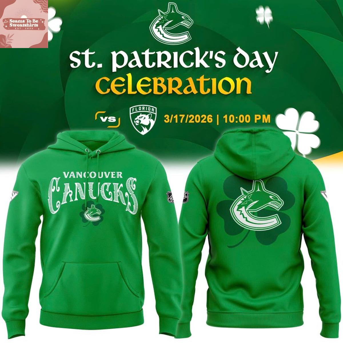 Vancouver Canucks St. Patrick's Day Celebration 2026 Hoodie 