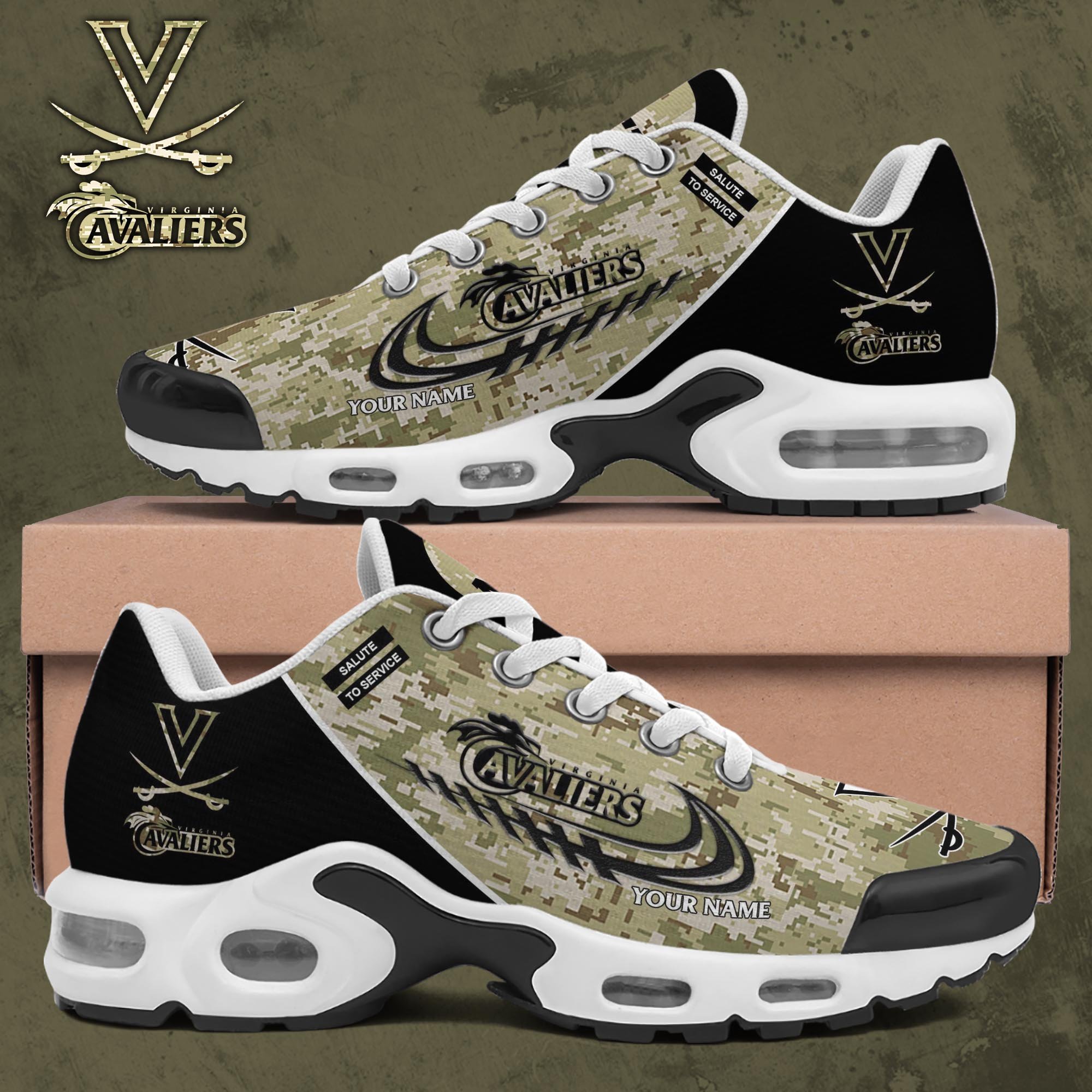 virginia cavaliers tn shoes 2026 version custom name camouflage shoes gifts for football lovers ph636 8210 2ff3l