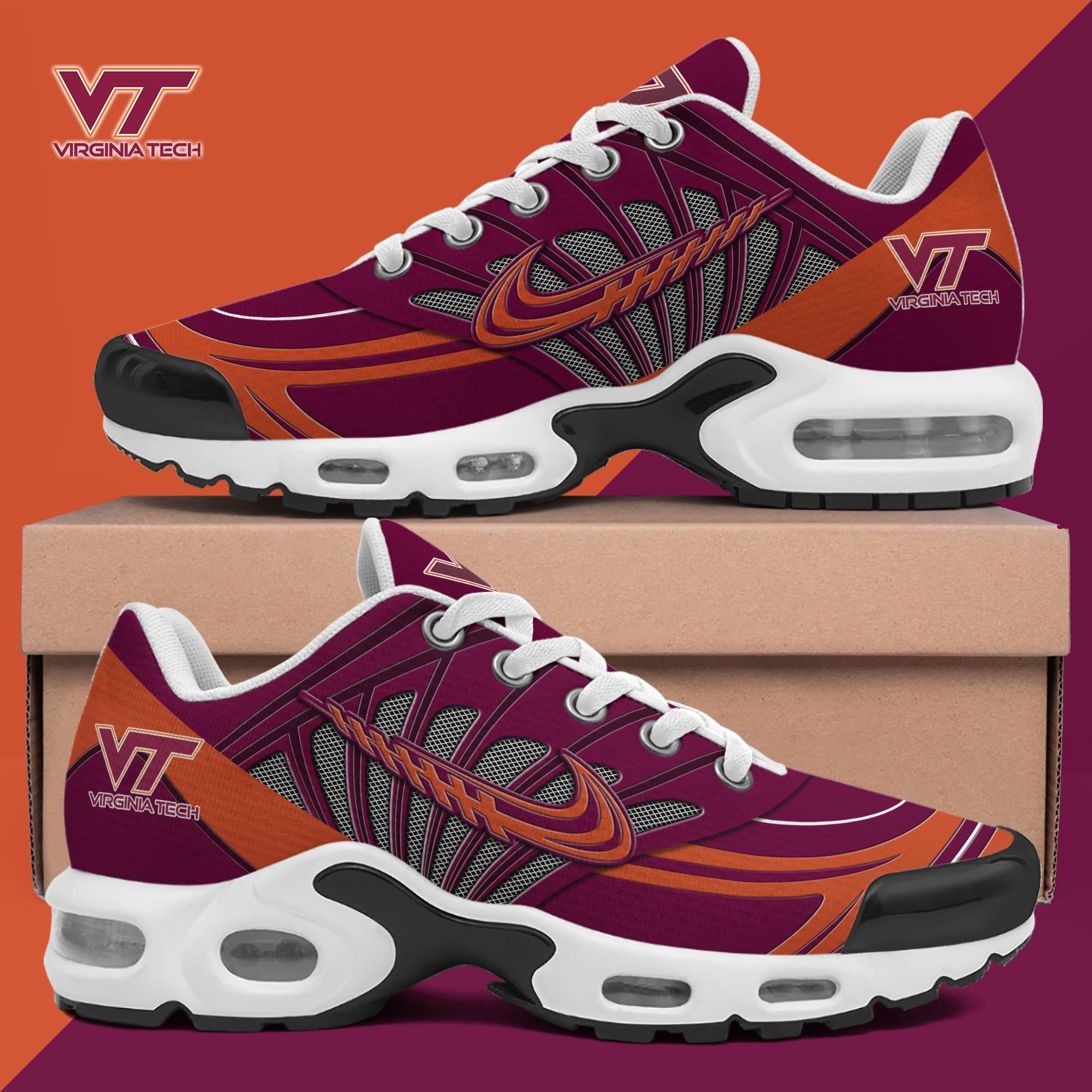 Virginia Tech Hokies TN Shoes 2026 Version Custom Name 135