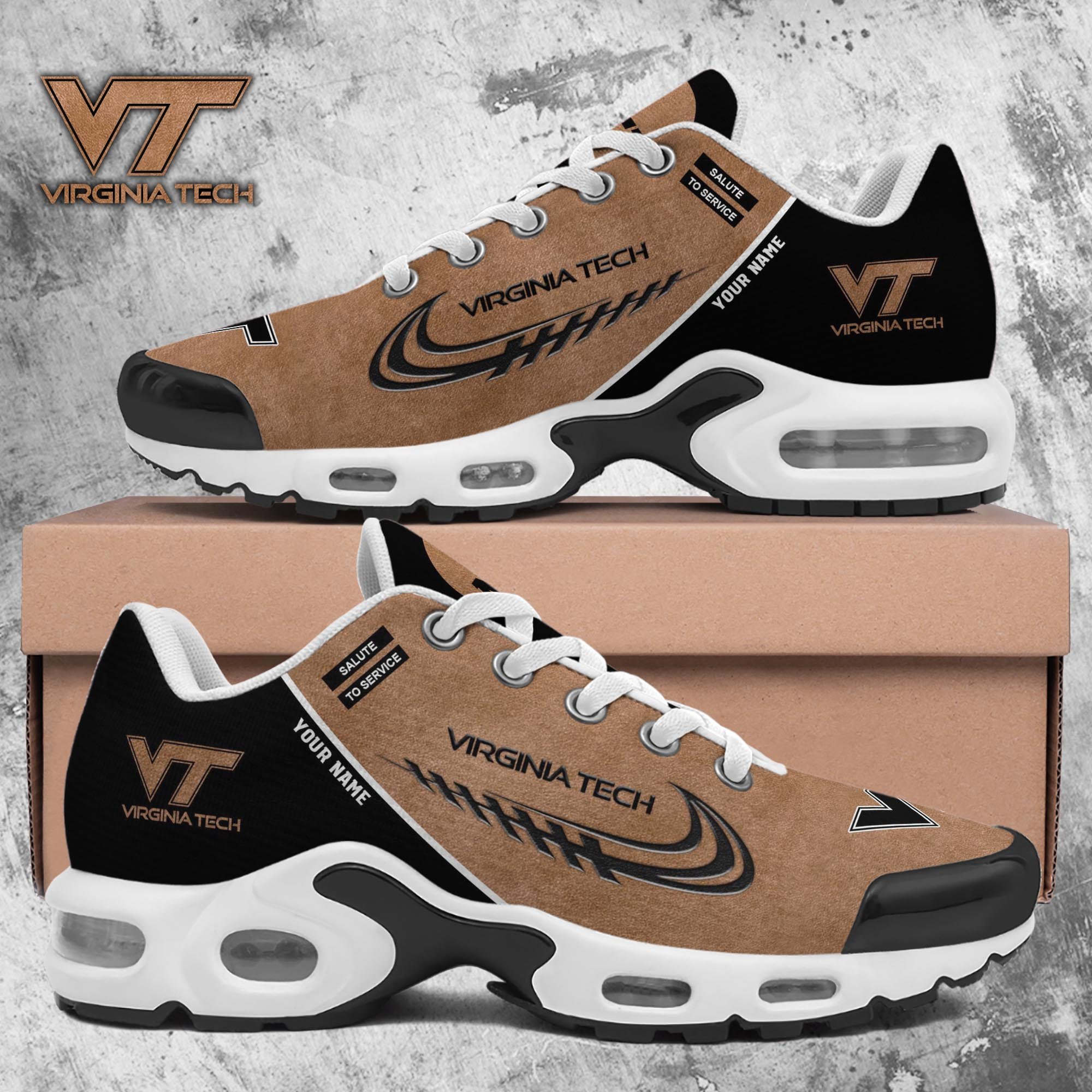 virginia tech hokies tn shoes 2026 version custom name shoes for football fans fan gifts ph637 5693 nlh3m