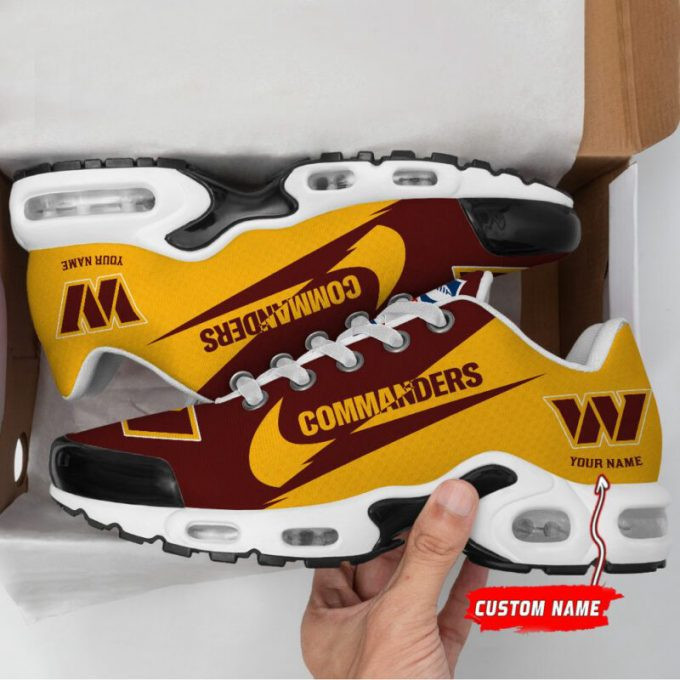 Washington Commanders Big Logo Custom Name Air Max Shoes Air Cushion Sneakers