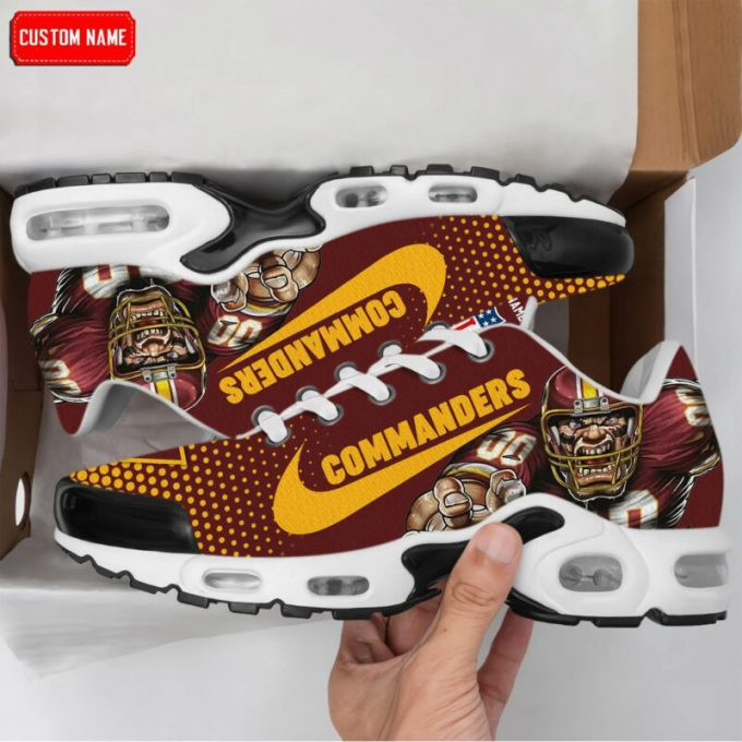 washington commanders dot pattern custom name air max shoes air cushion sneakers 1392 oypo7