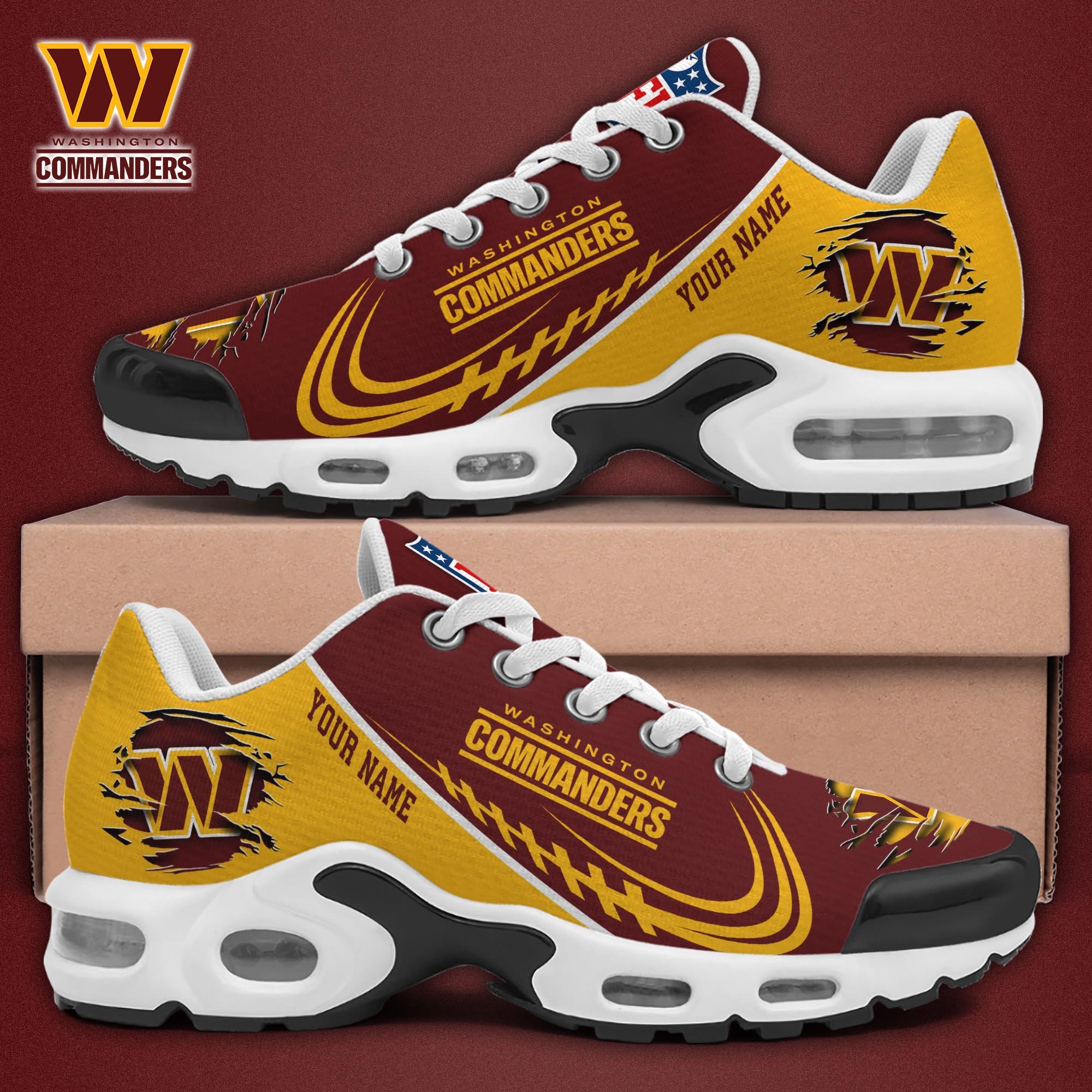Washington Commanders TN Shoes 2026 Version Custom Name 