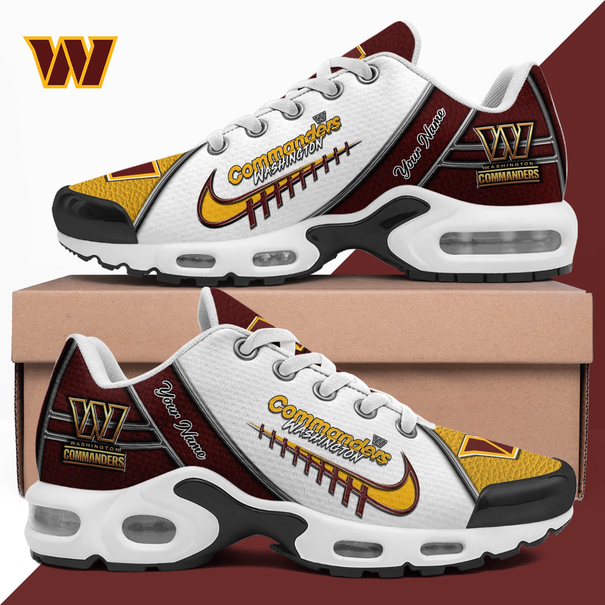 Washington Commanders TN Shoes 2026 Version Custom Your Name, Football Team Shoes 516