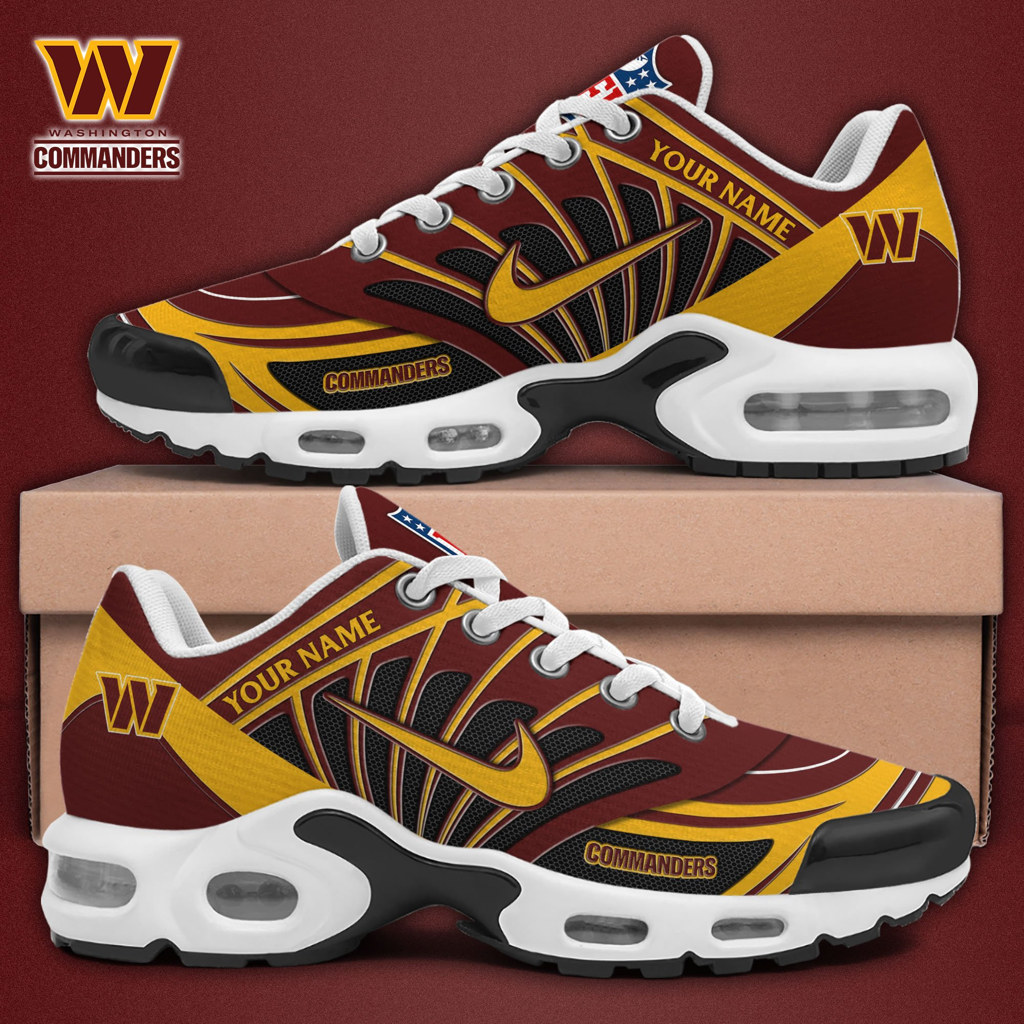 Washington Commanders TN Shoes 2026 Versions Custom Your Name 921