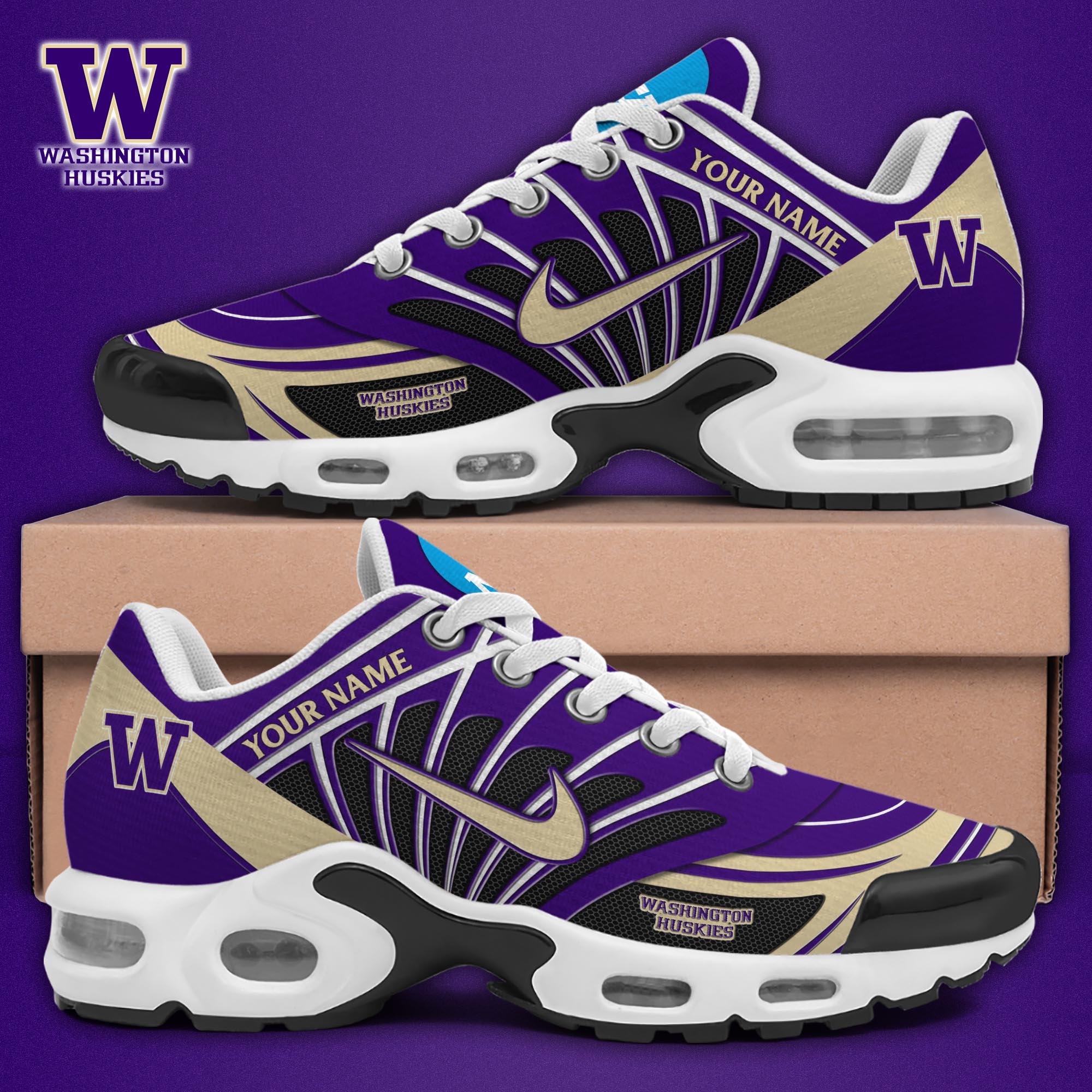 Washington Huskies TN Shoes 2026 Version Custom Name 