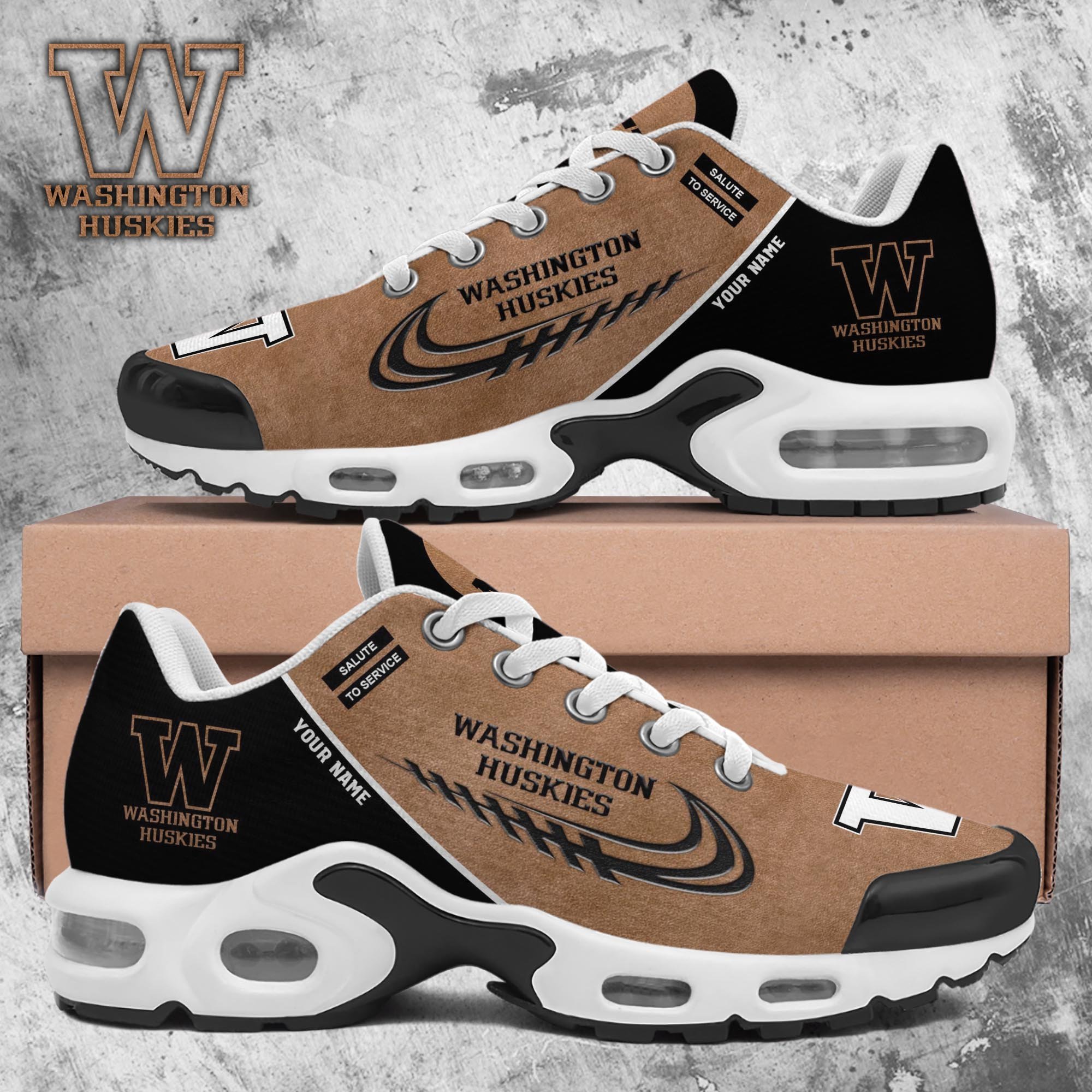 Washington Huskies TN Shoes 2026 Version Custom Name, Shoes For Football Fans, Fan Gifts PH637
