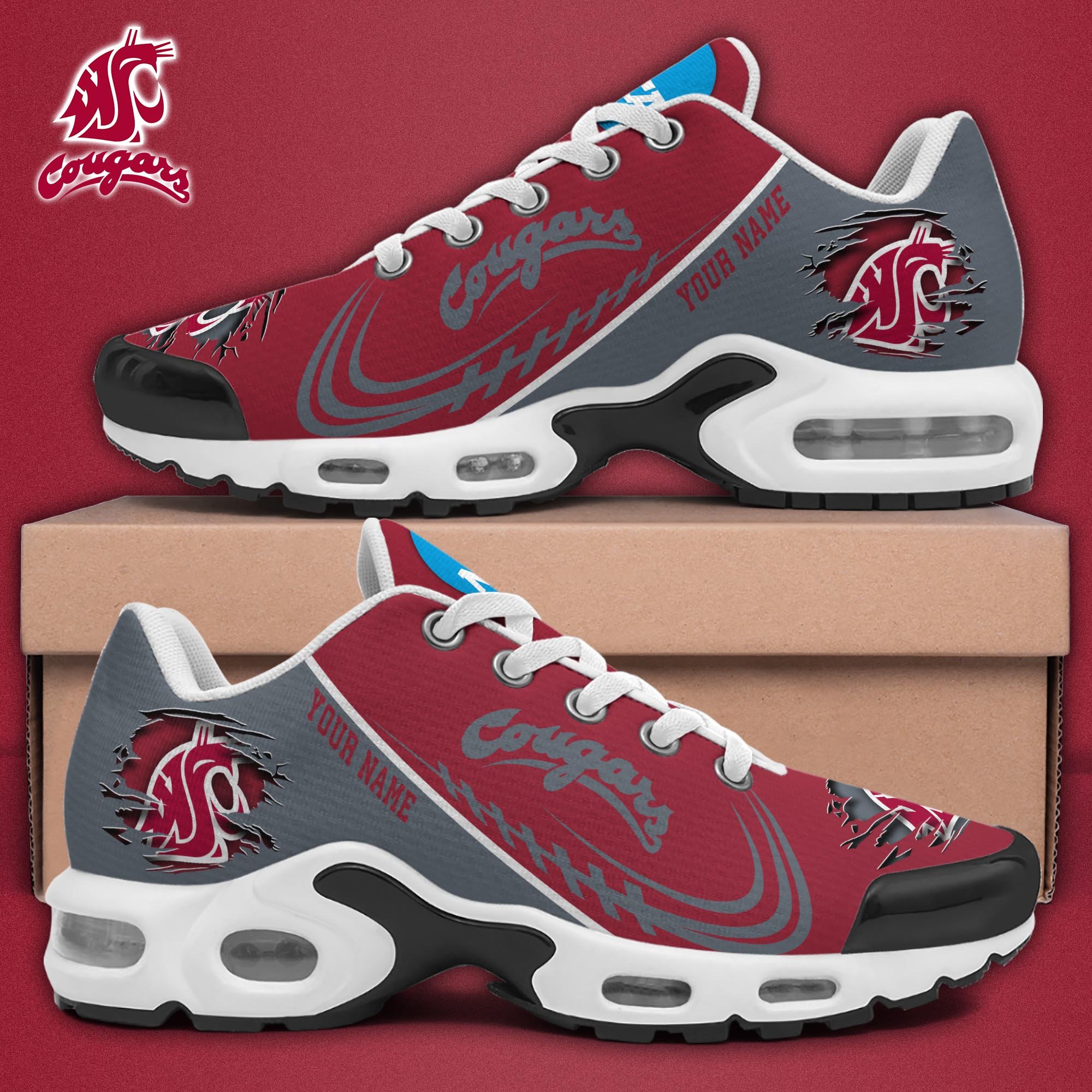 washington state cougars tn shoes 2026 version custom name 4514