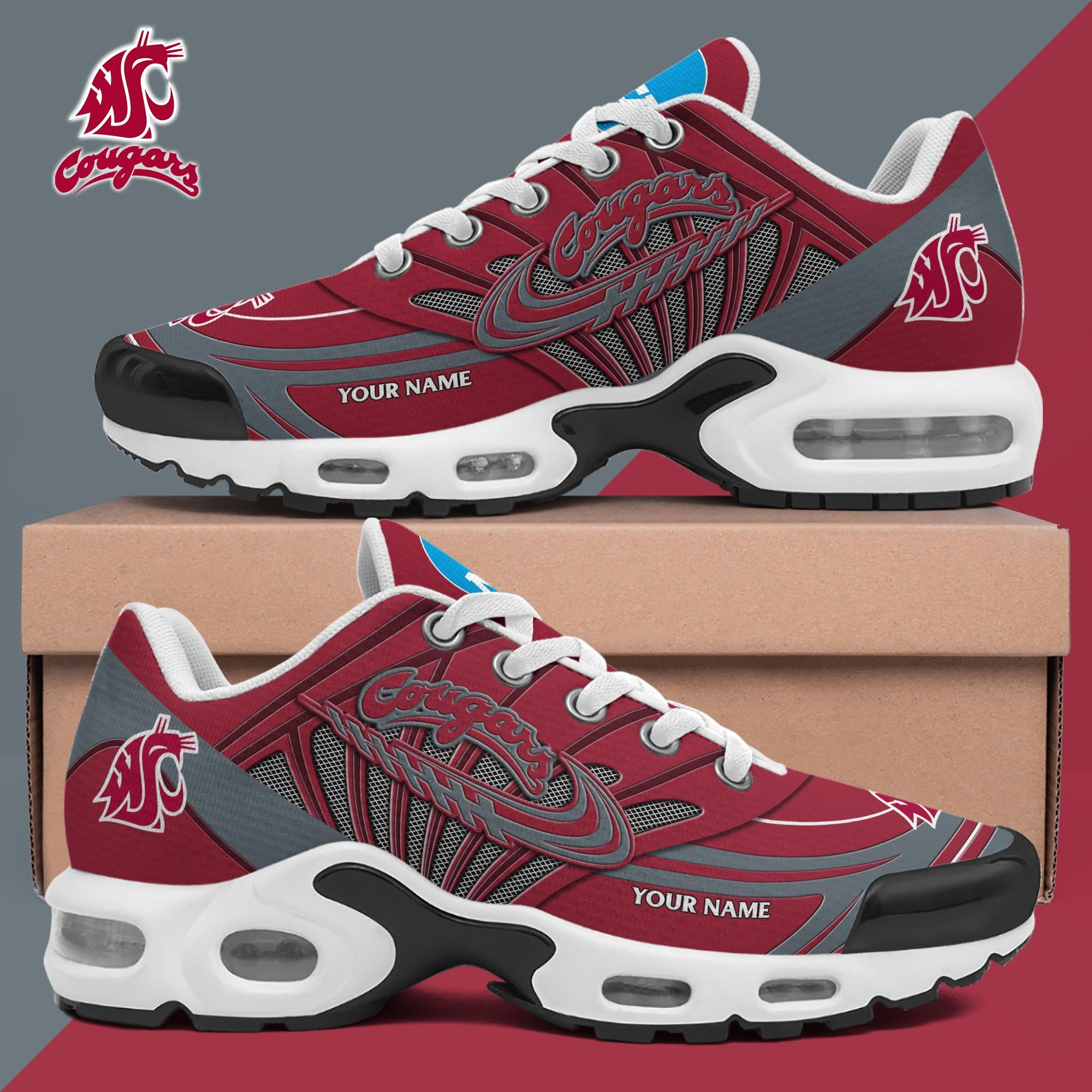 Washington State Cougars TN Shoes 2026 Version Custom Your Name 594